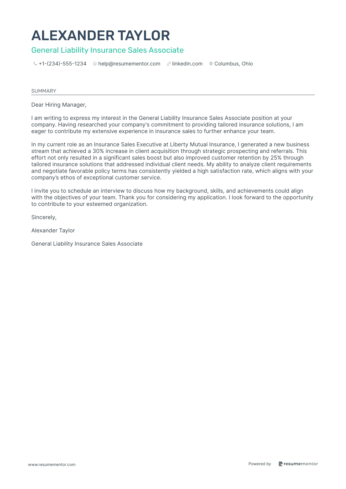 General Liability Insurance Sales Associate
