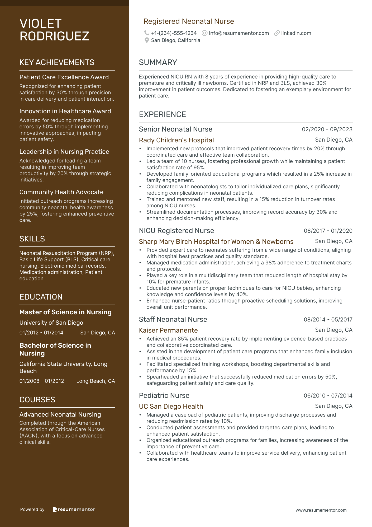 Registered Neonatal Nurse