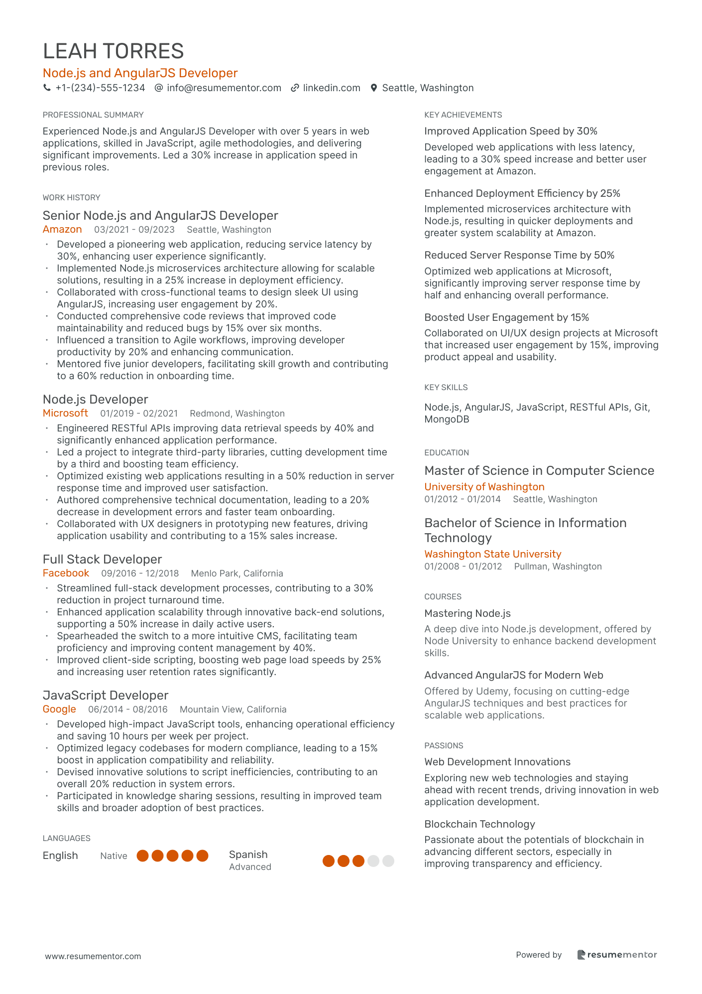 Node.js and AngularJS Developer
