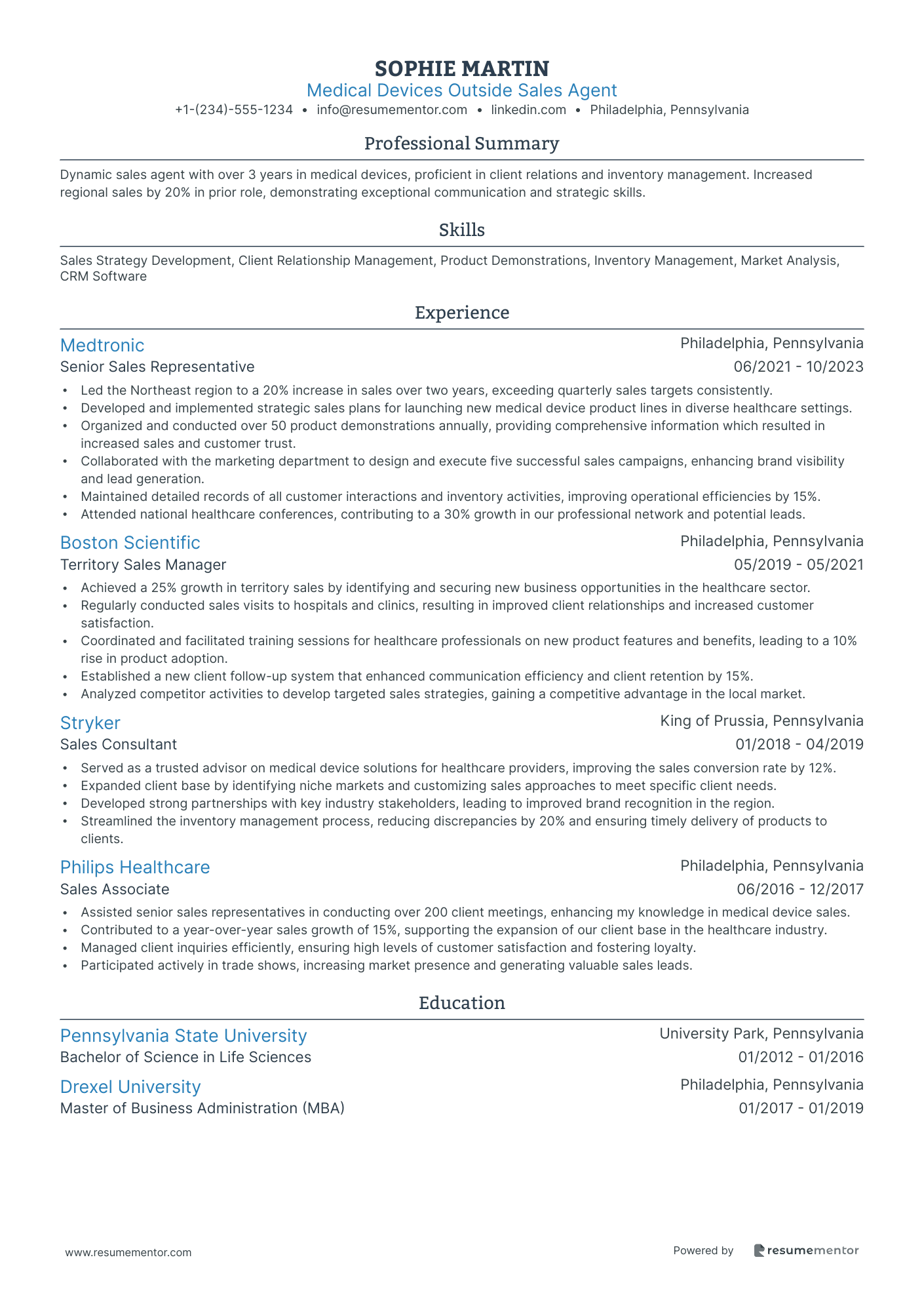 Medical Devices Outside Sales Agent