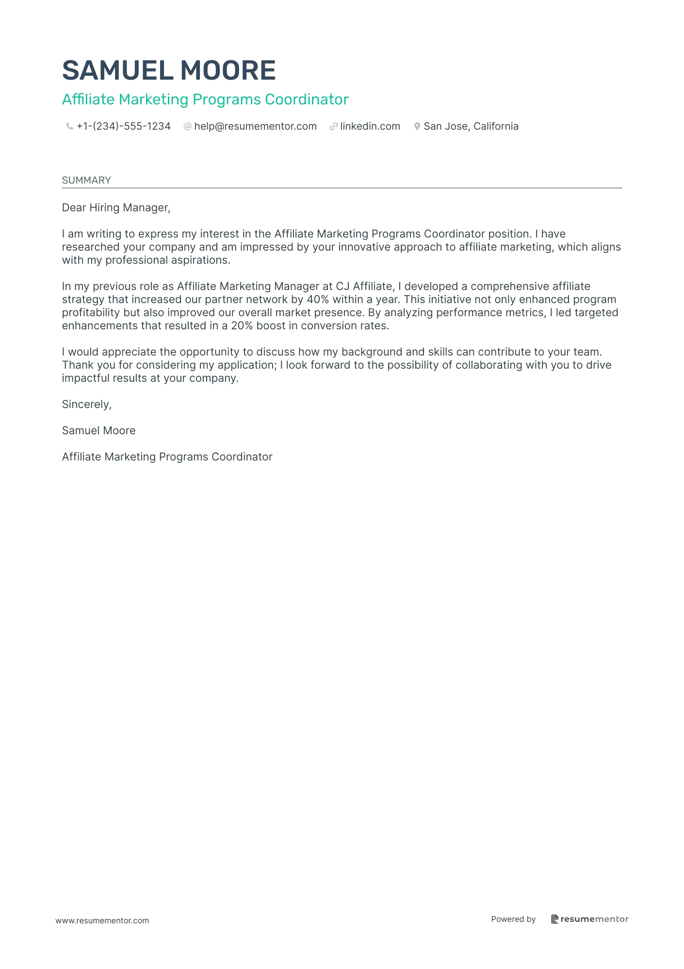 Affiliate Marketing Programs Coordinator