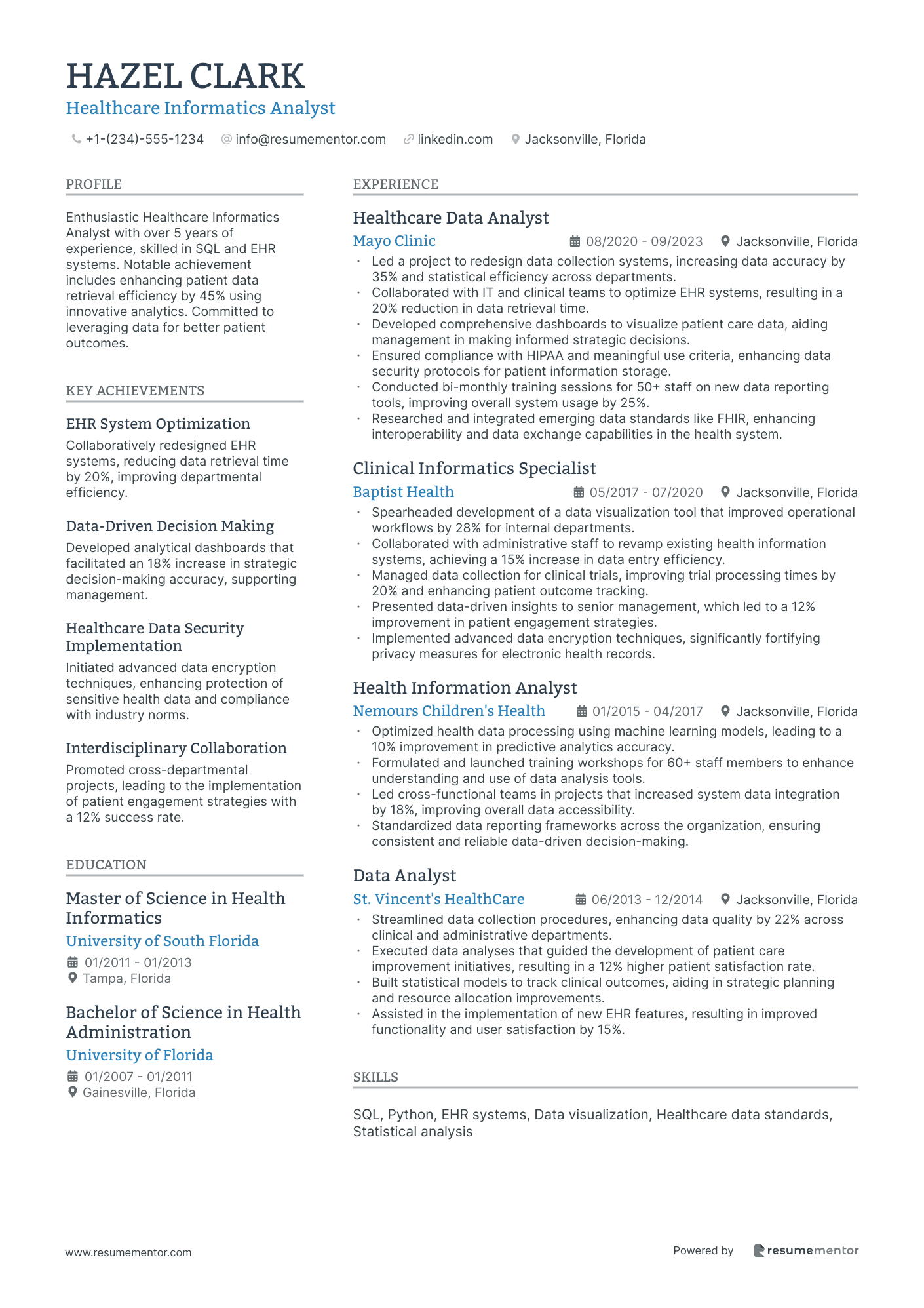 Healthcare Informatics Analyst