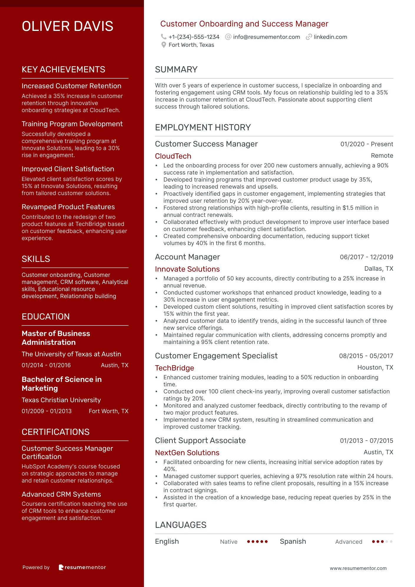 Customer Onboarding and Success Manager