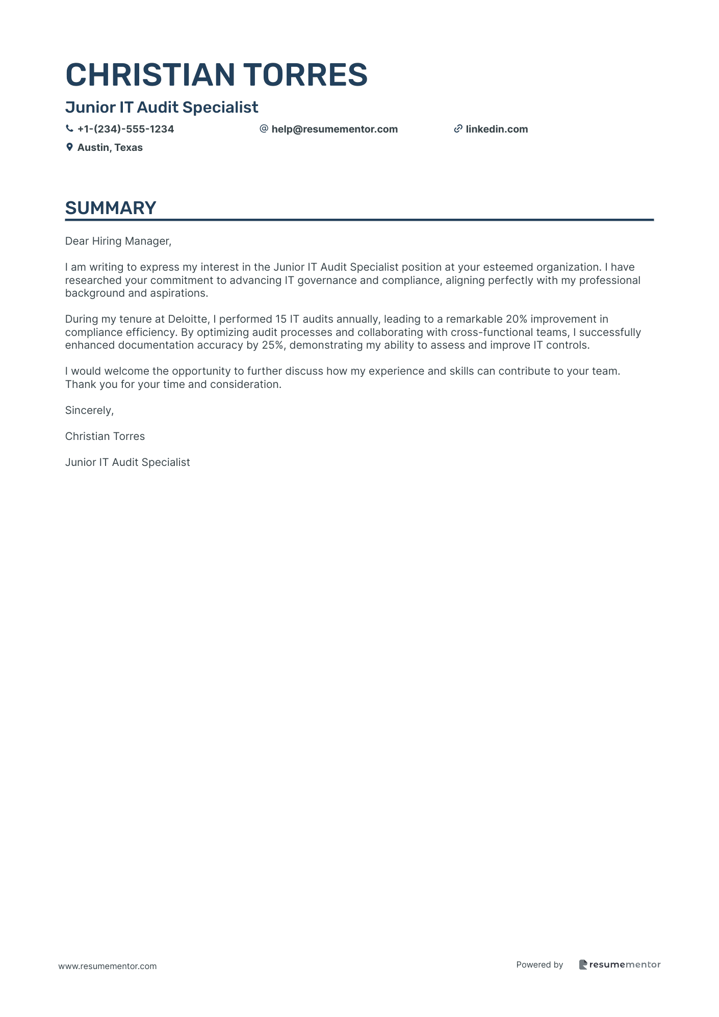 Junior IT Audit Specialist
