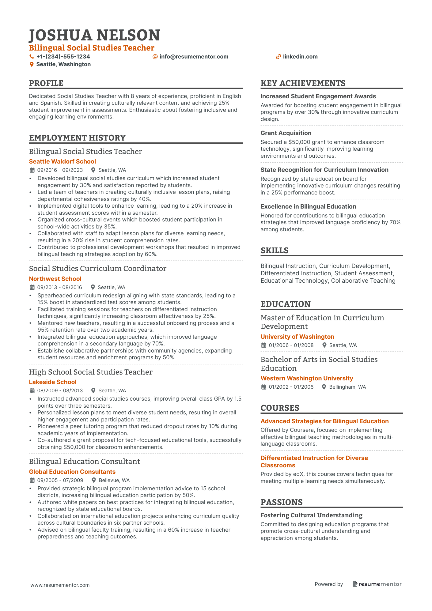 Bilingual Social Studies Teacher