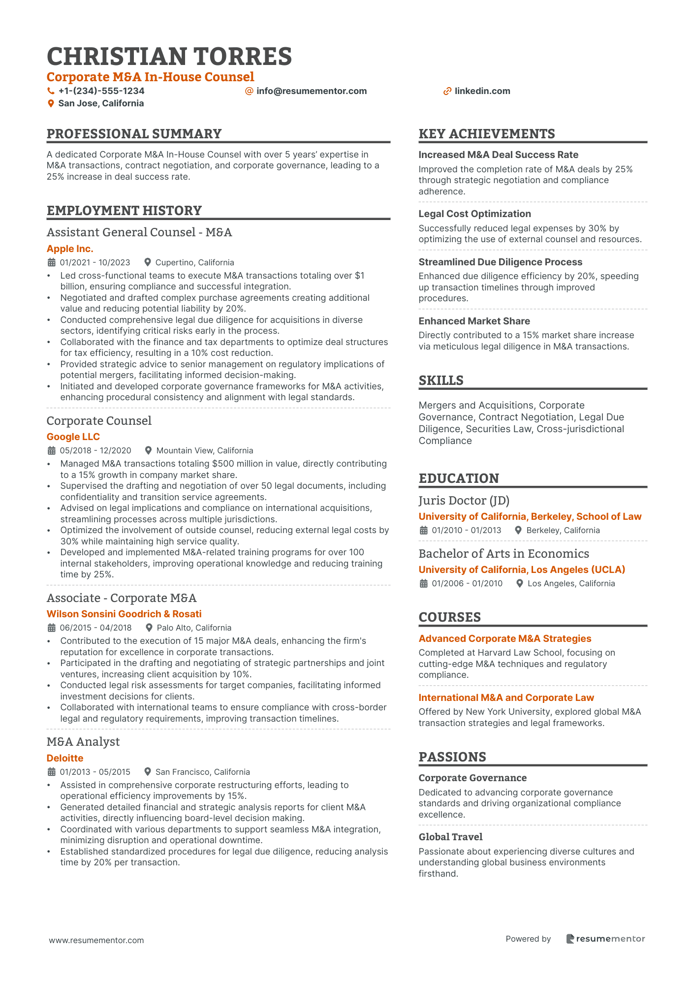Corporate M&A In House Counsel