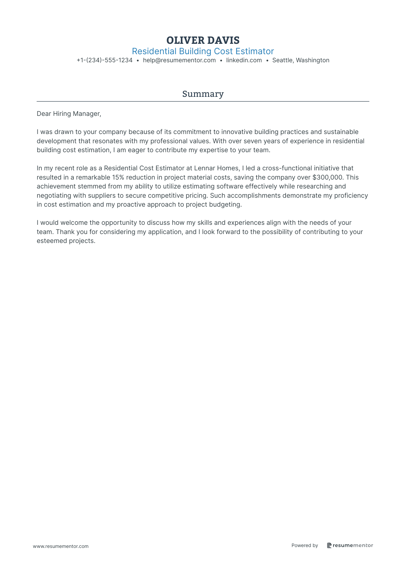 Residential Building Cost Estimator