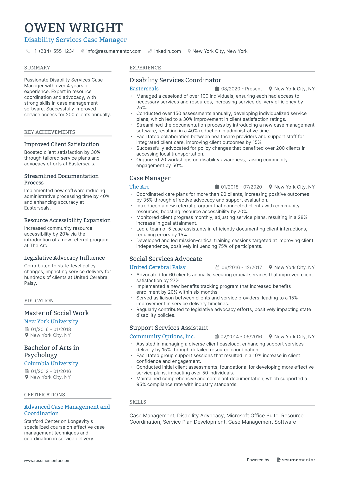 Disability Services Case Manager