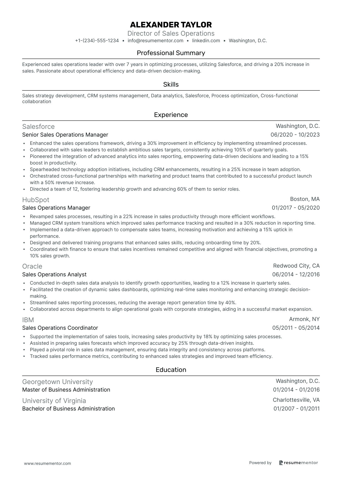 Director of Sales Operations