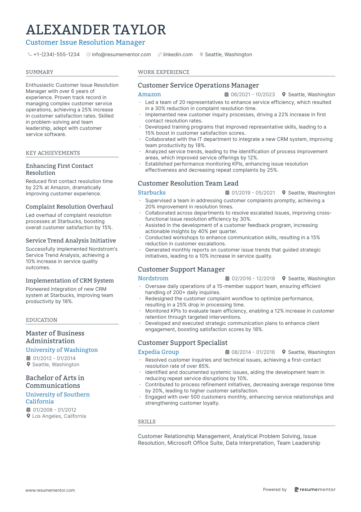 Customer Issue Resolution Manager