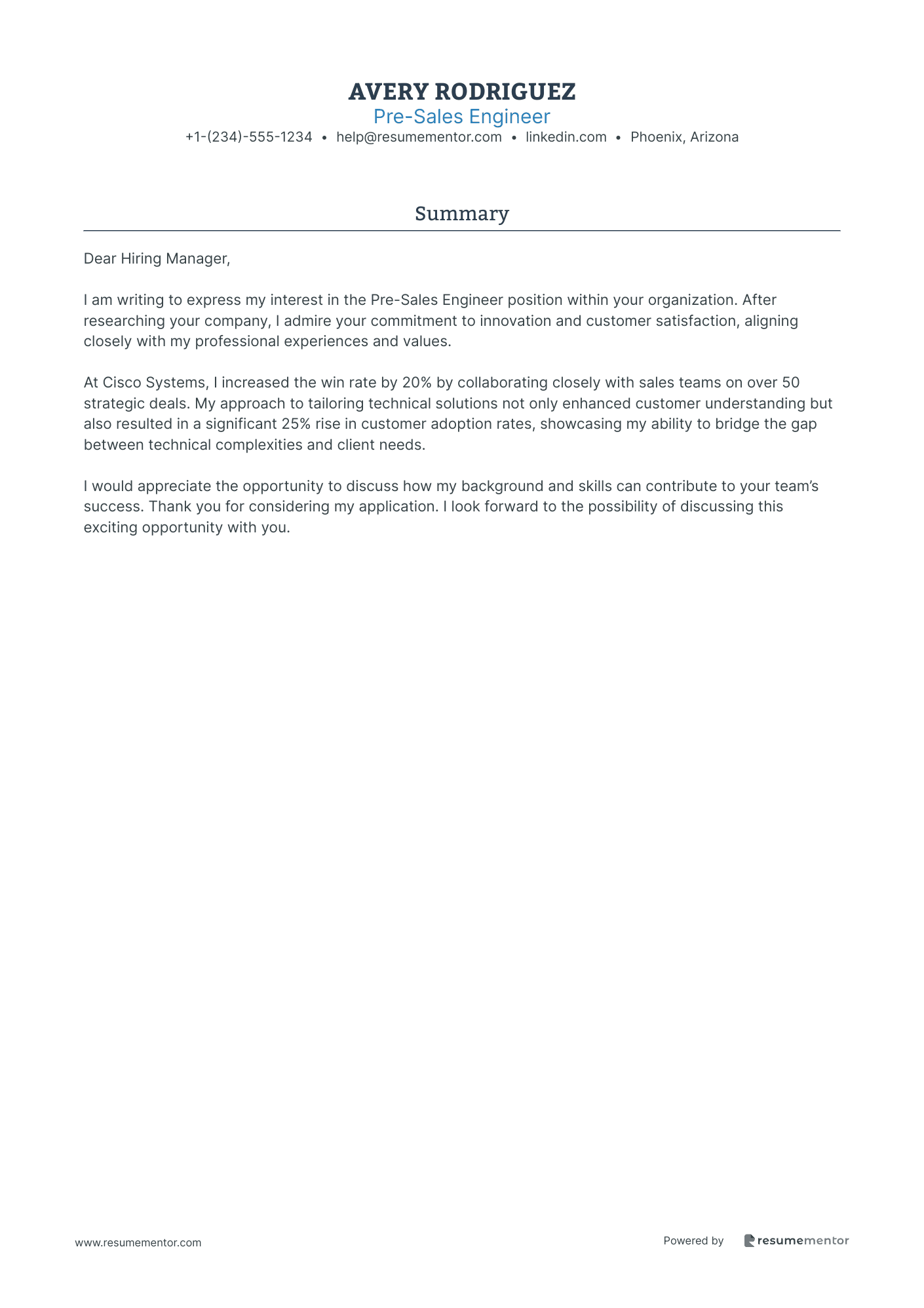 Pre Sales Engineer