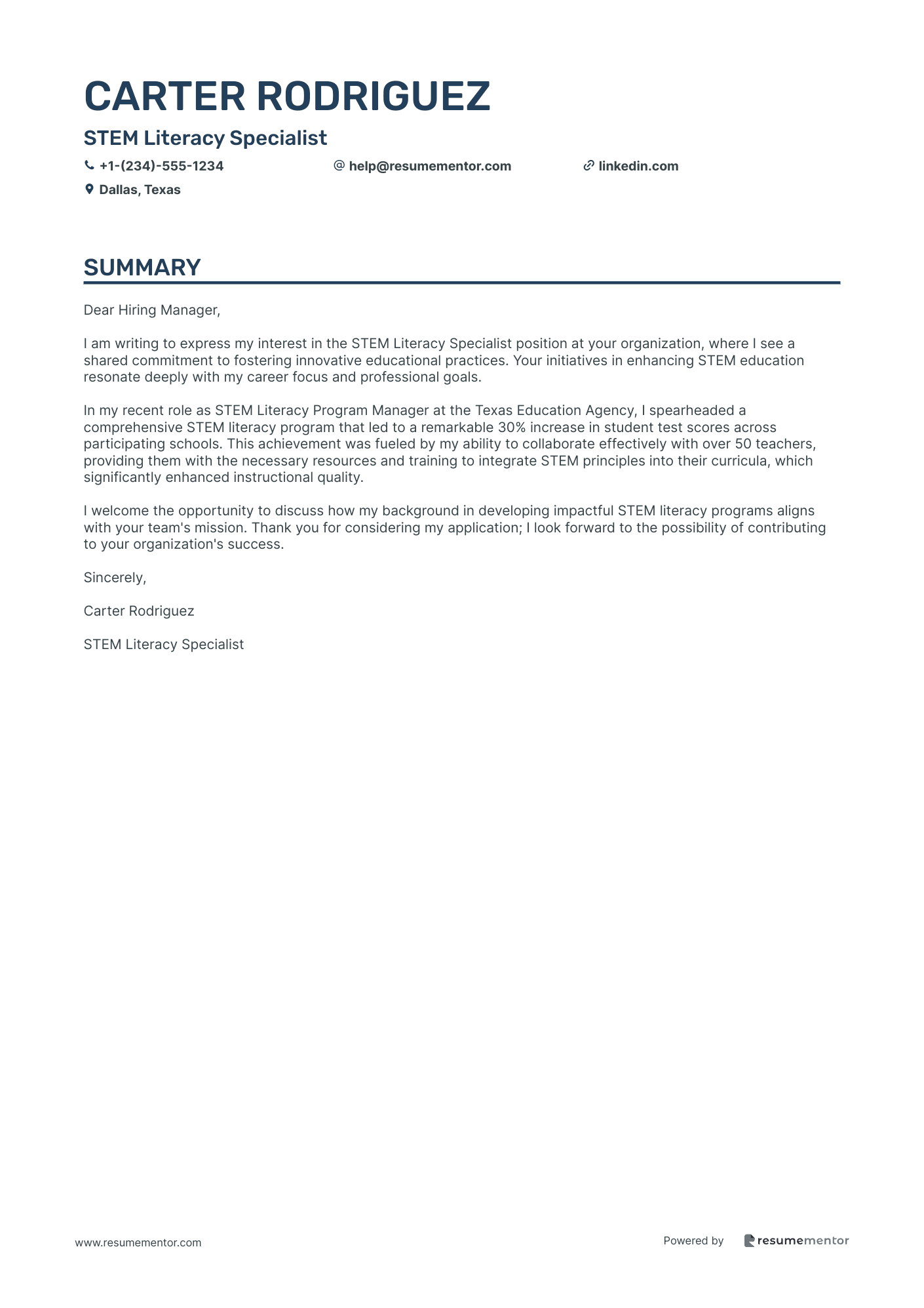STEM Literacy Specialist