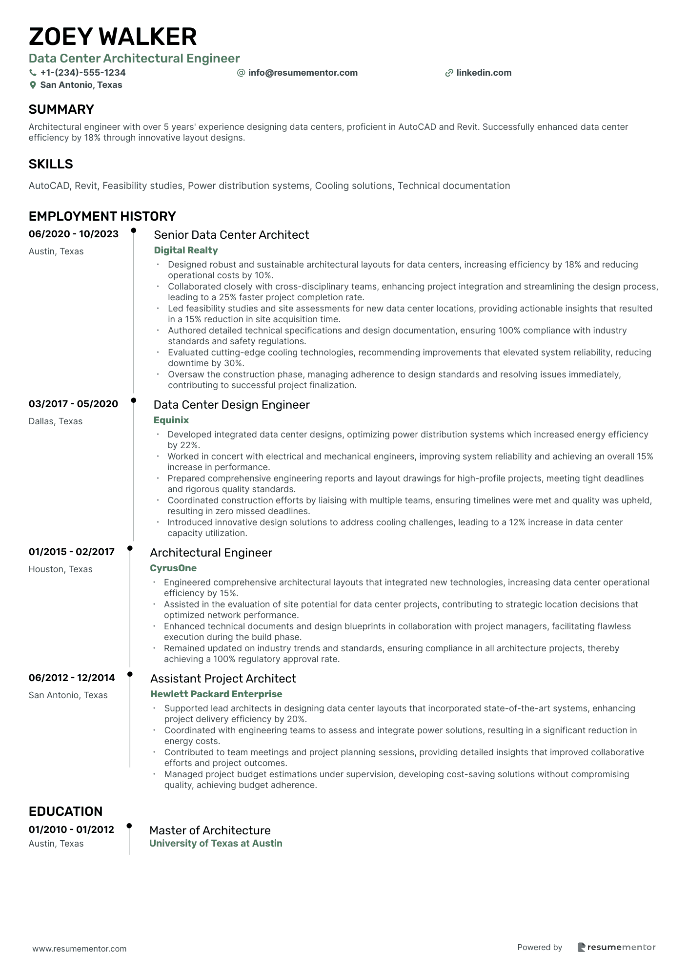 Data Center Architectural Engineer