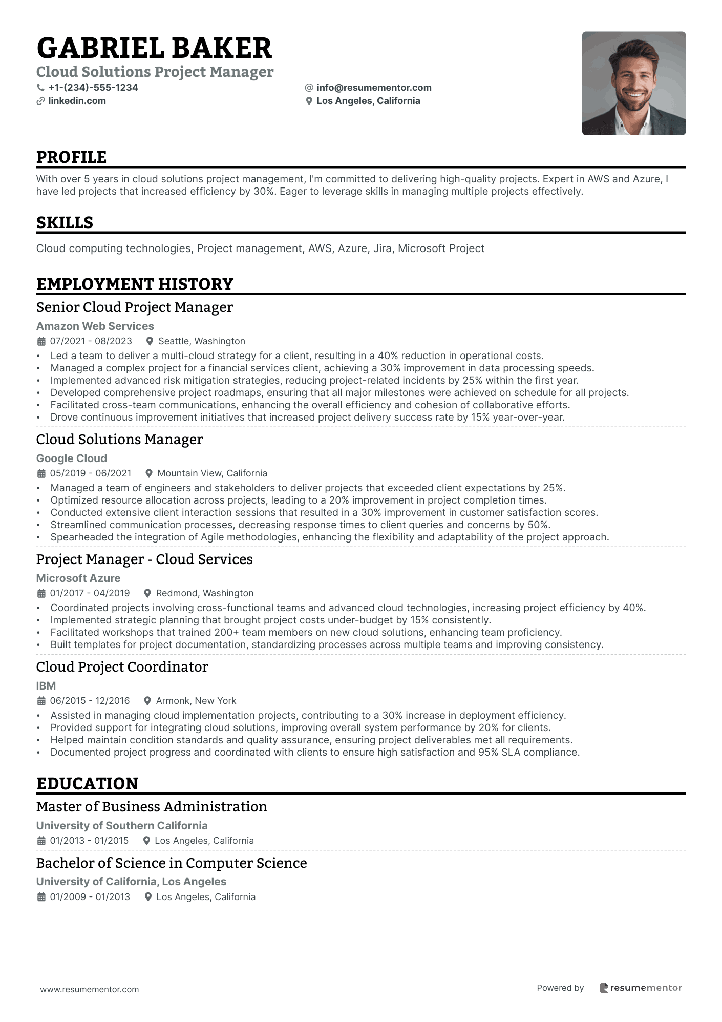 Cloud Solutions Project Manager