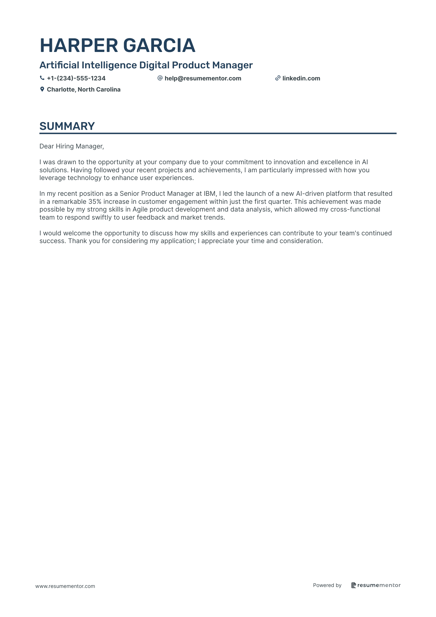 Artificial Intelligence Digital Product Manager