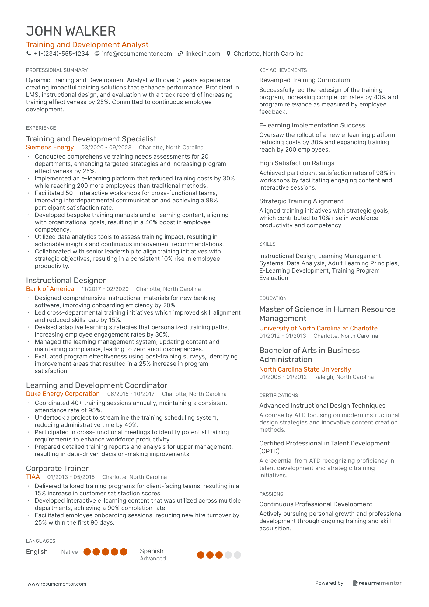 Training and Development Analyst