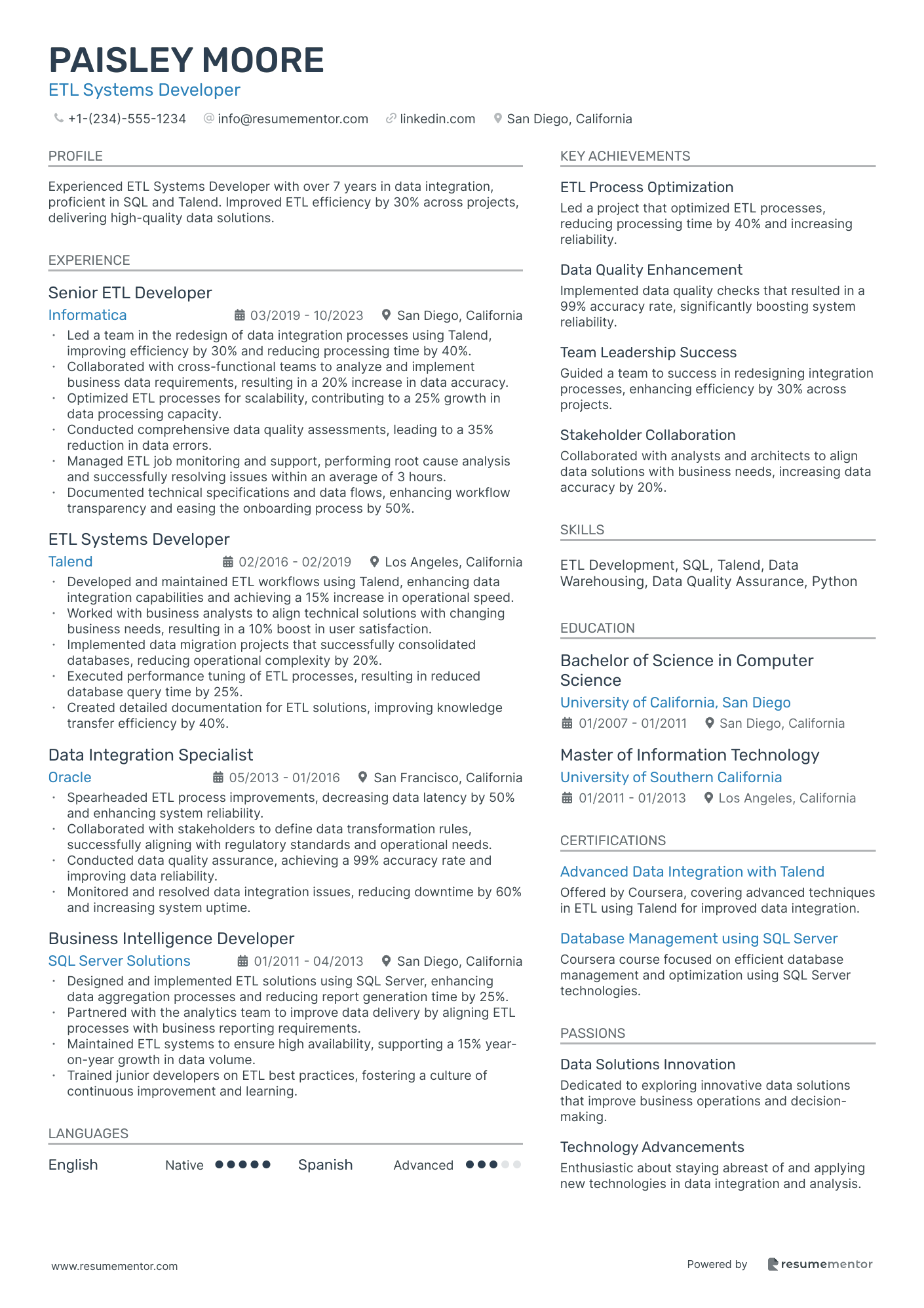 ETL Systems Developer