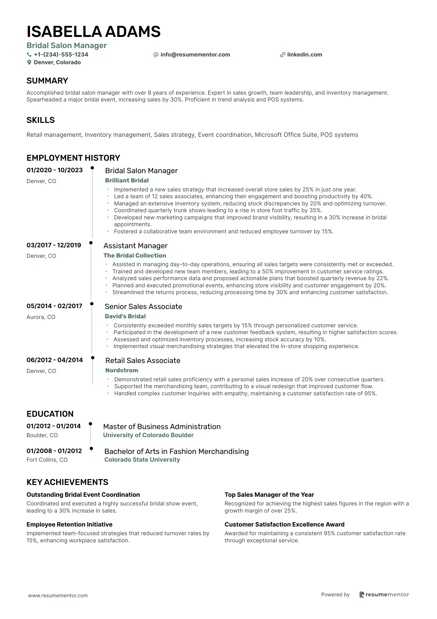 Bridal Salon Manager