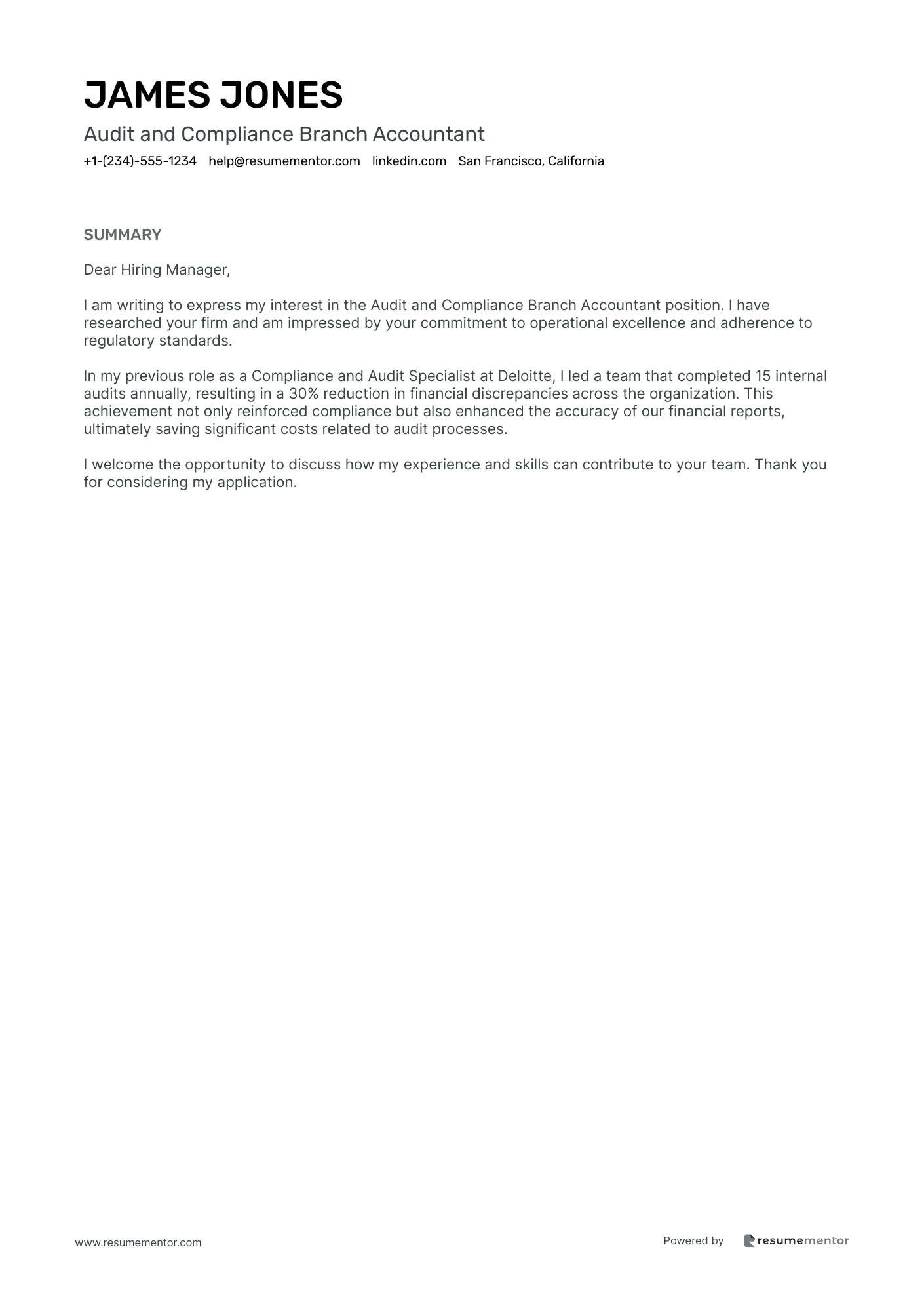 Audit and Compliance Branch Accountant