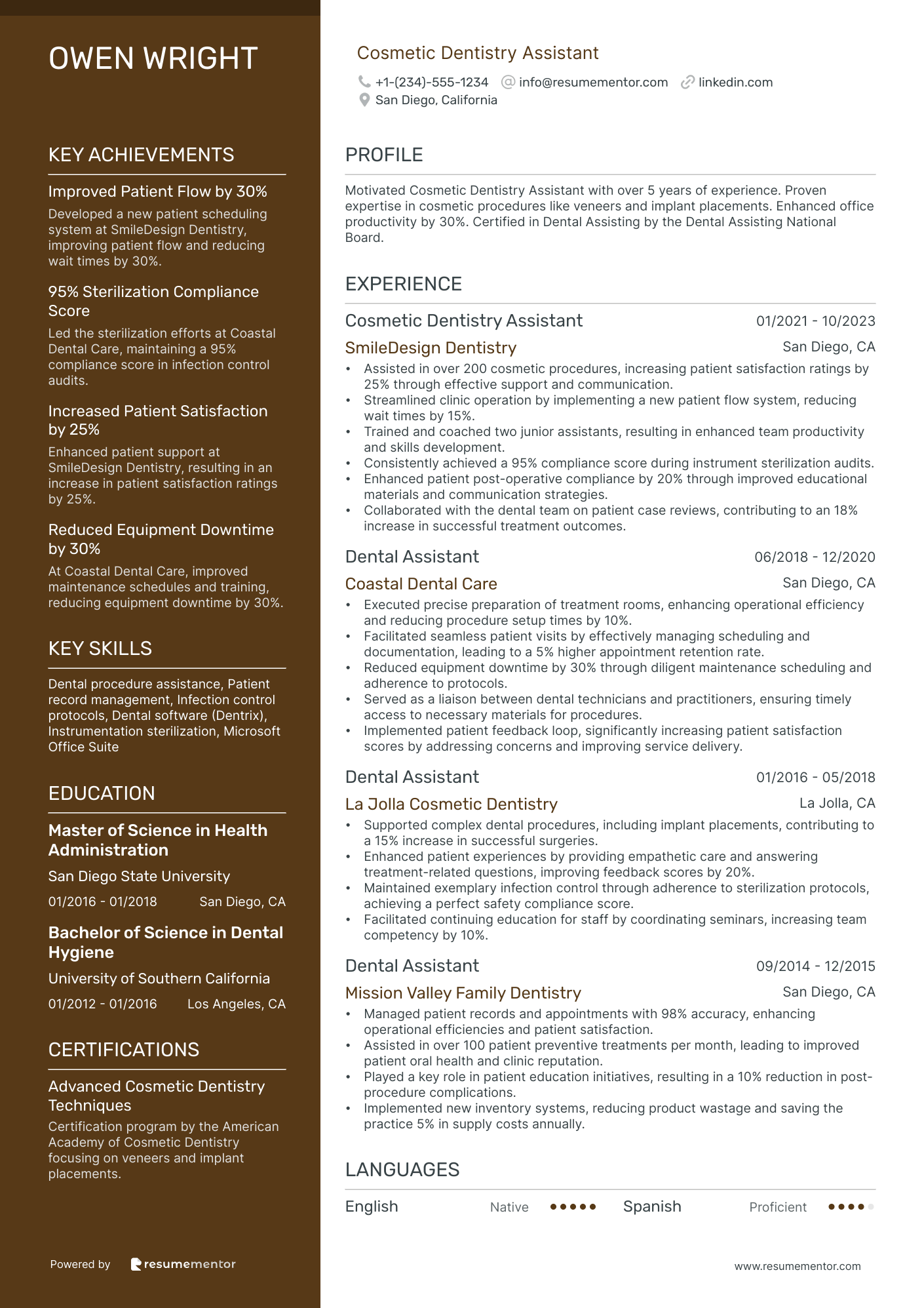 Cosmetic Dentistry Assistant