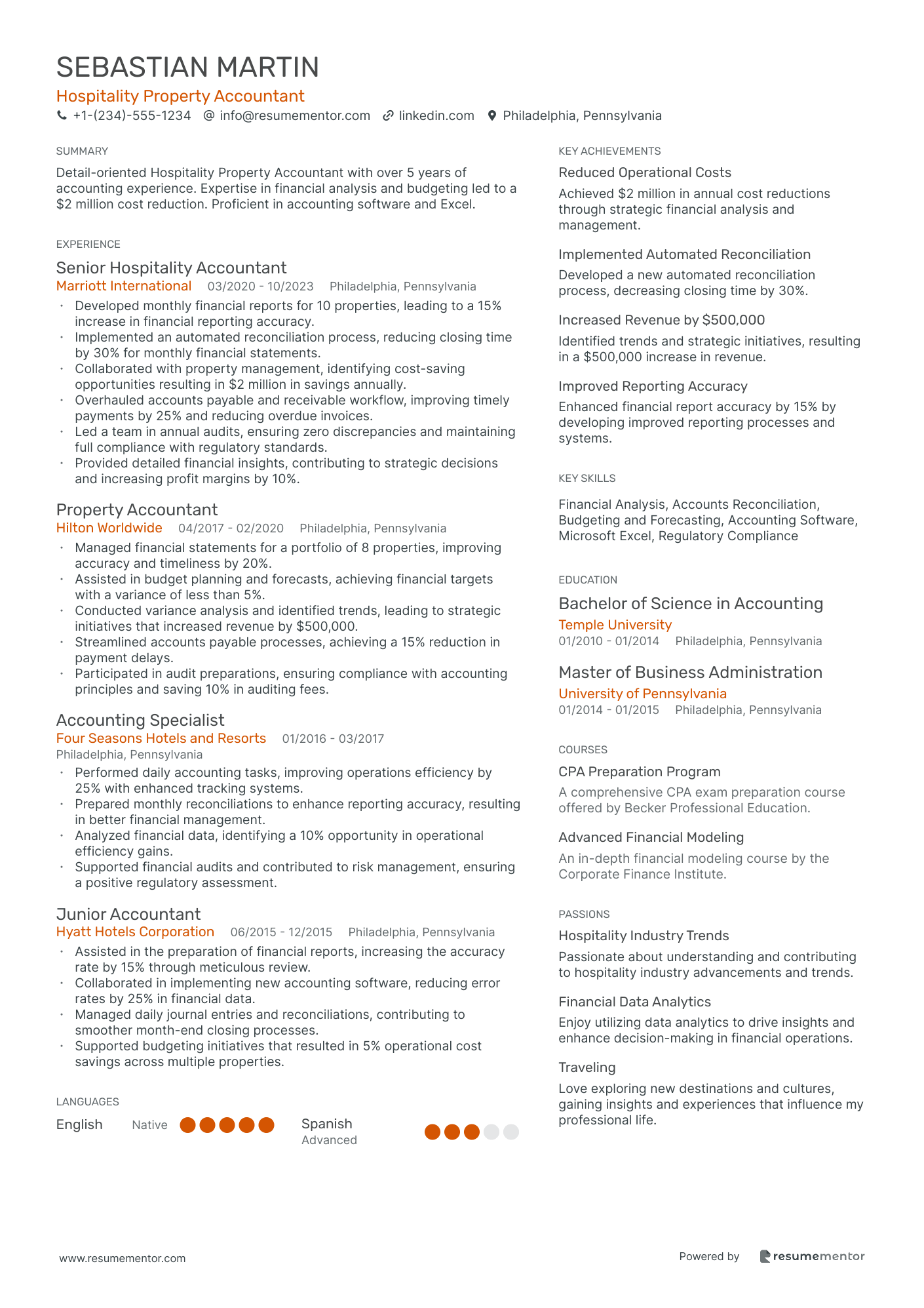 Hospitality Property Accountant