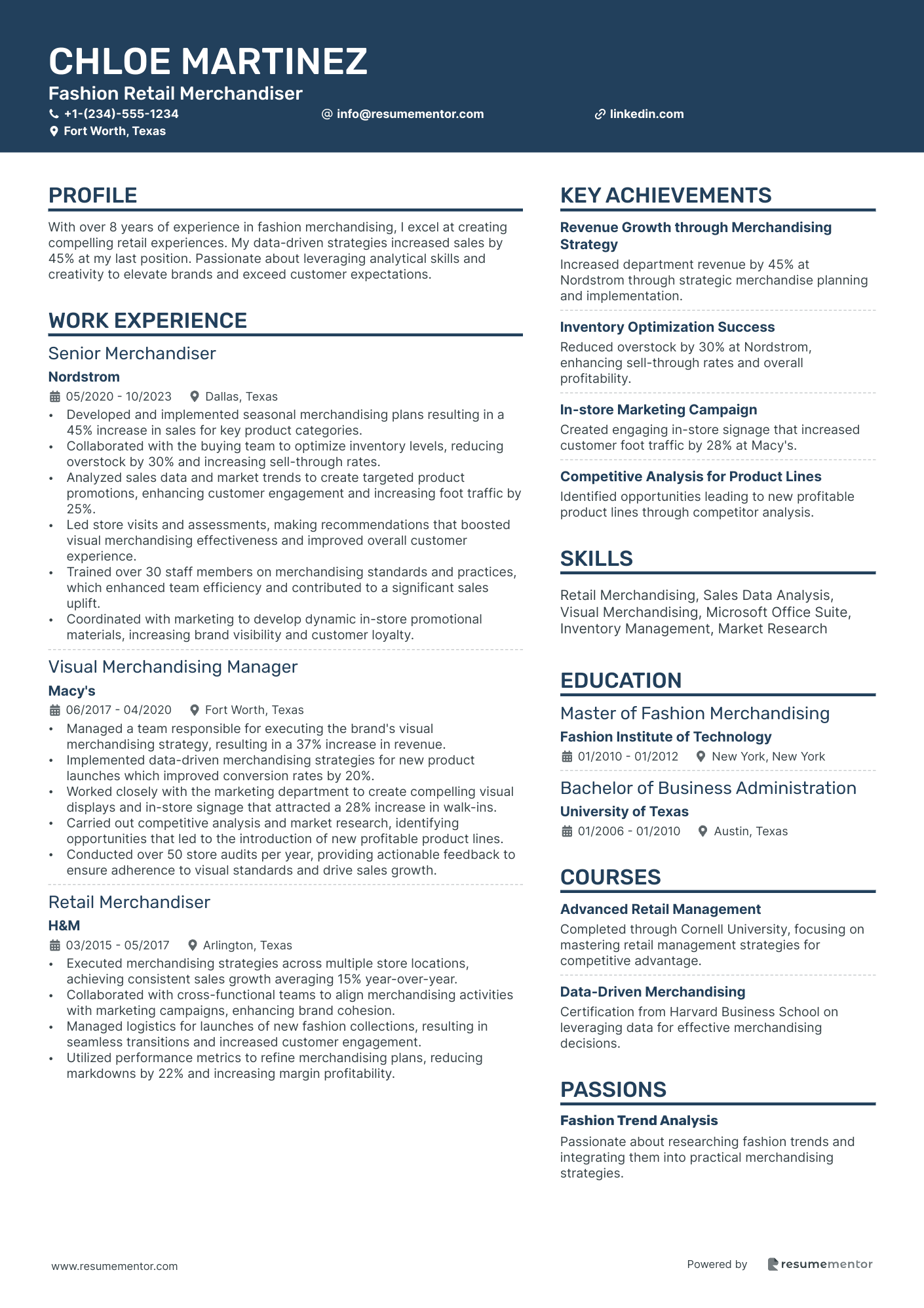 Fashion Retail Merchandiser