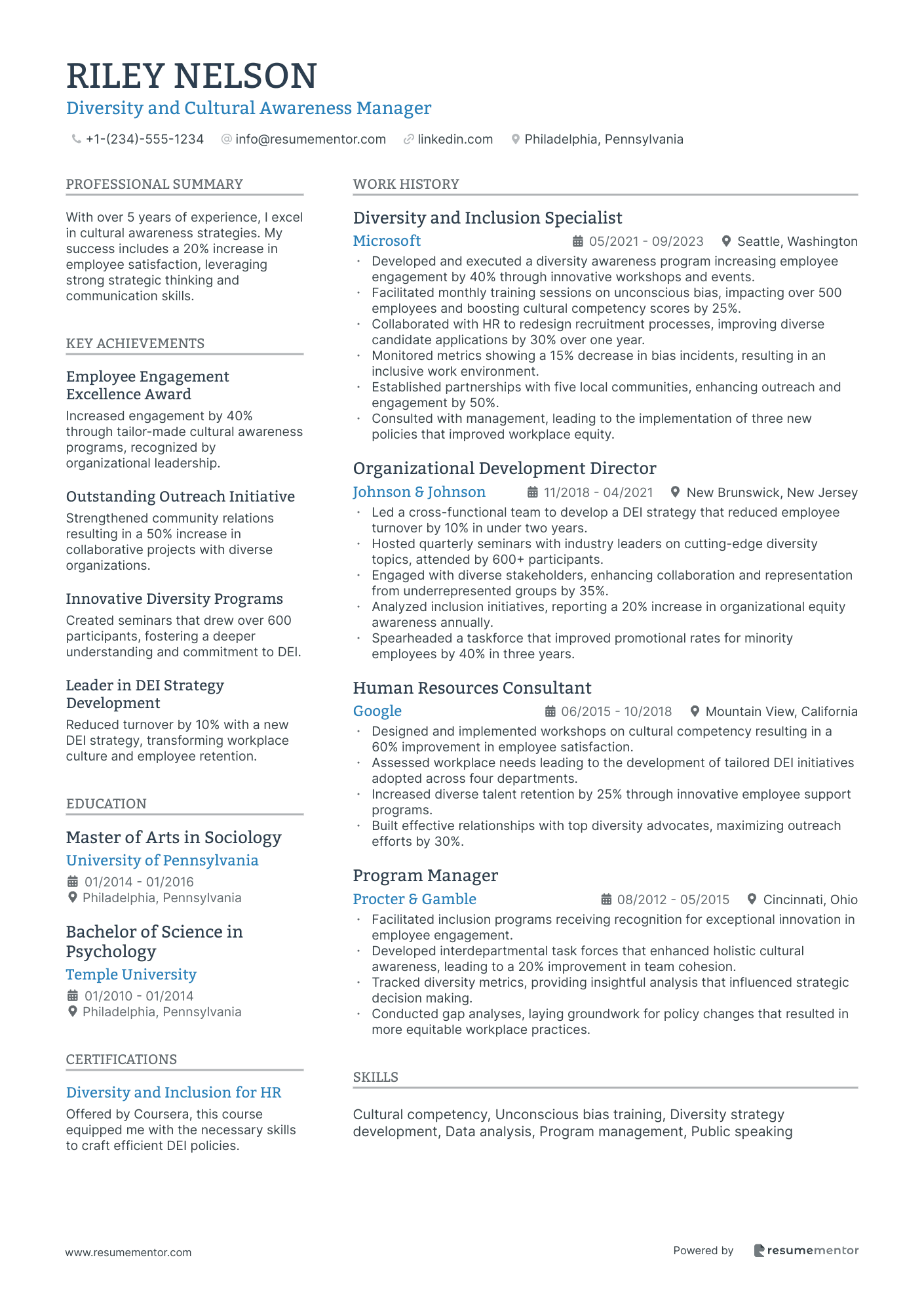 Diversity and Cultural Awareness Manager