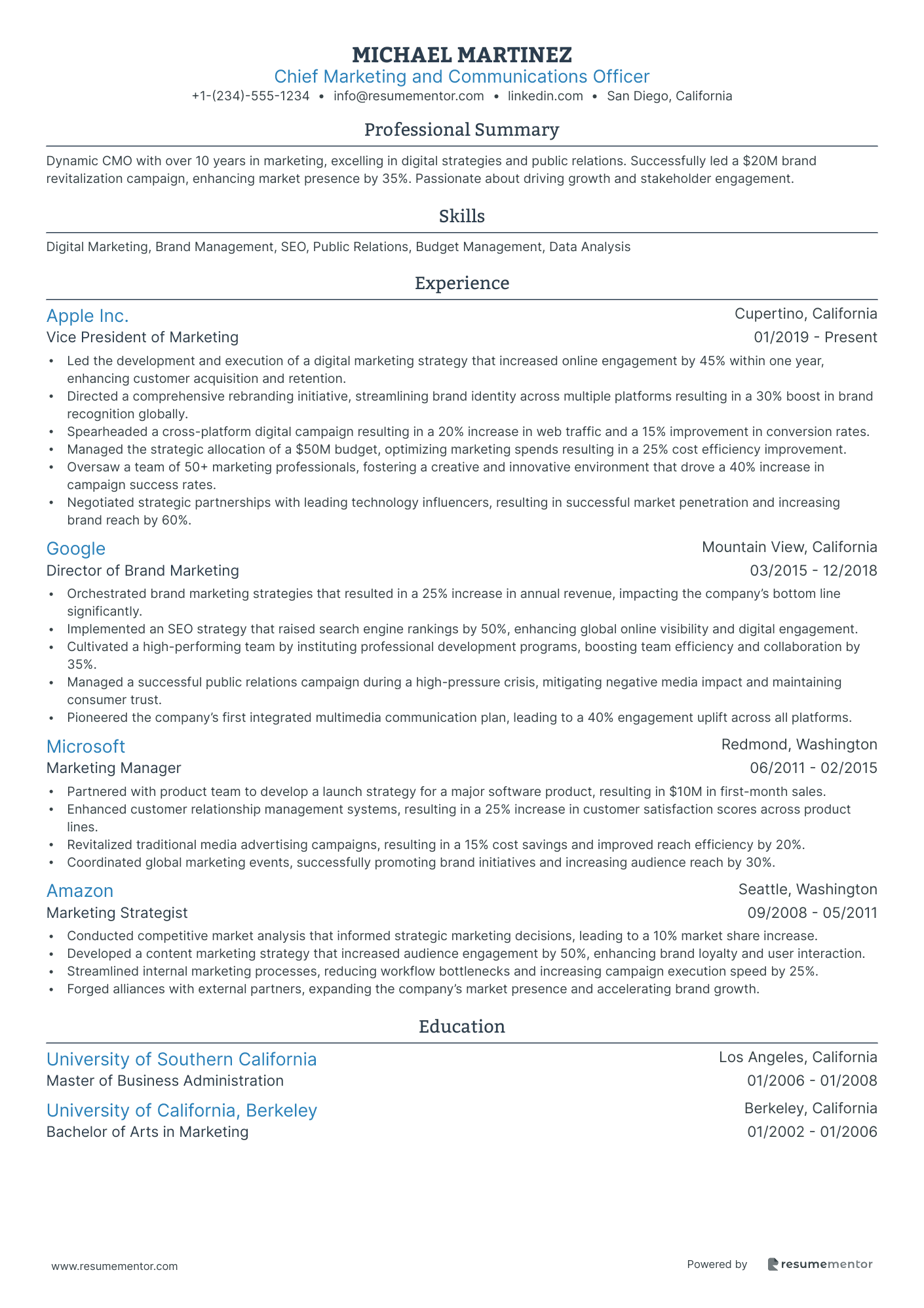 Chief Marketing and Communications Officer