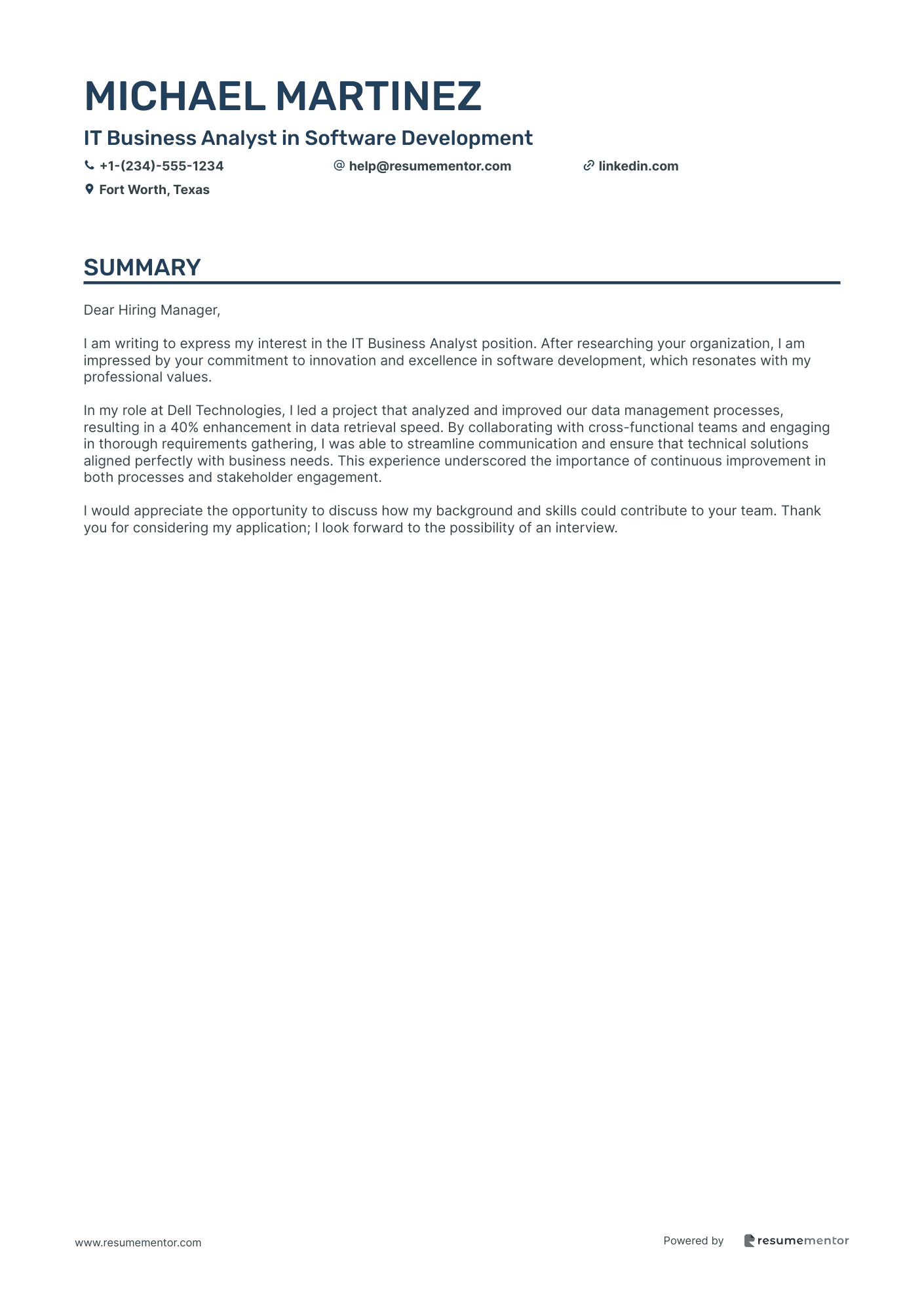 IT Business Analyst in Software Development