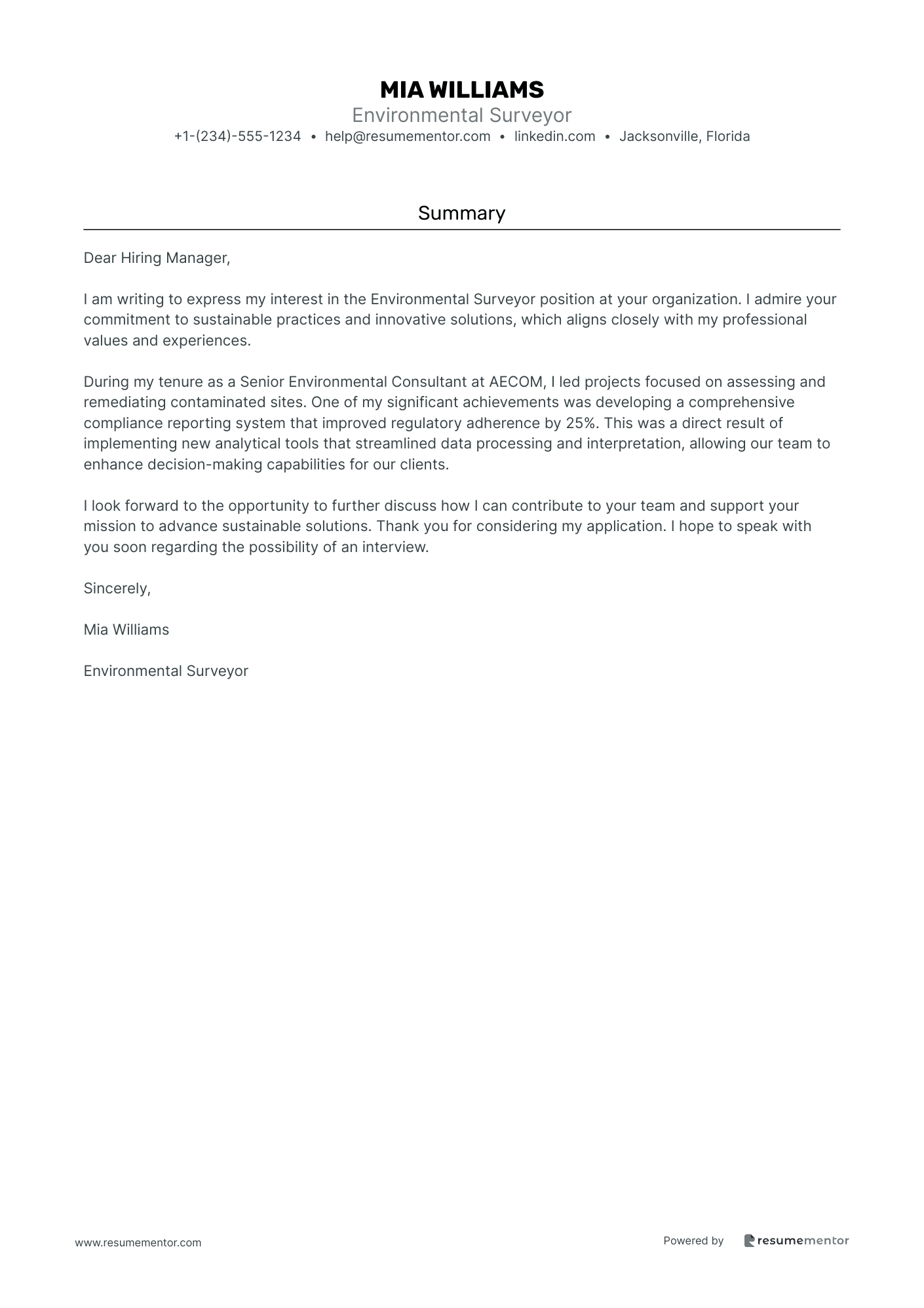 Environmental Surveyor