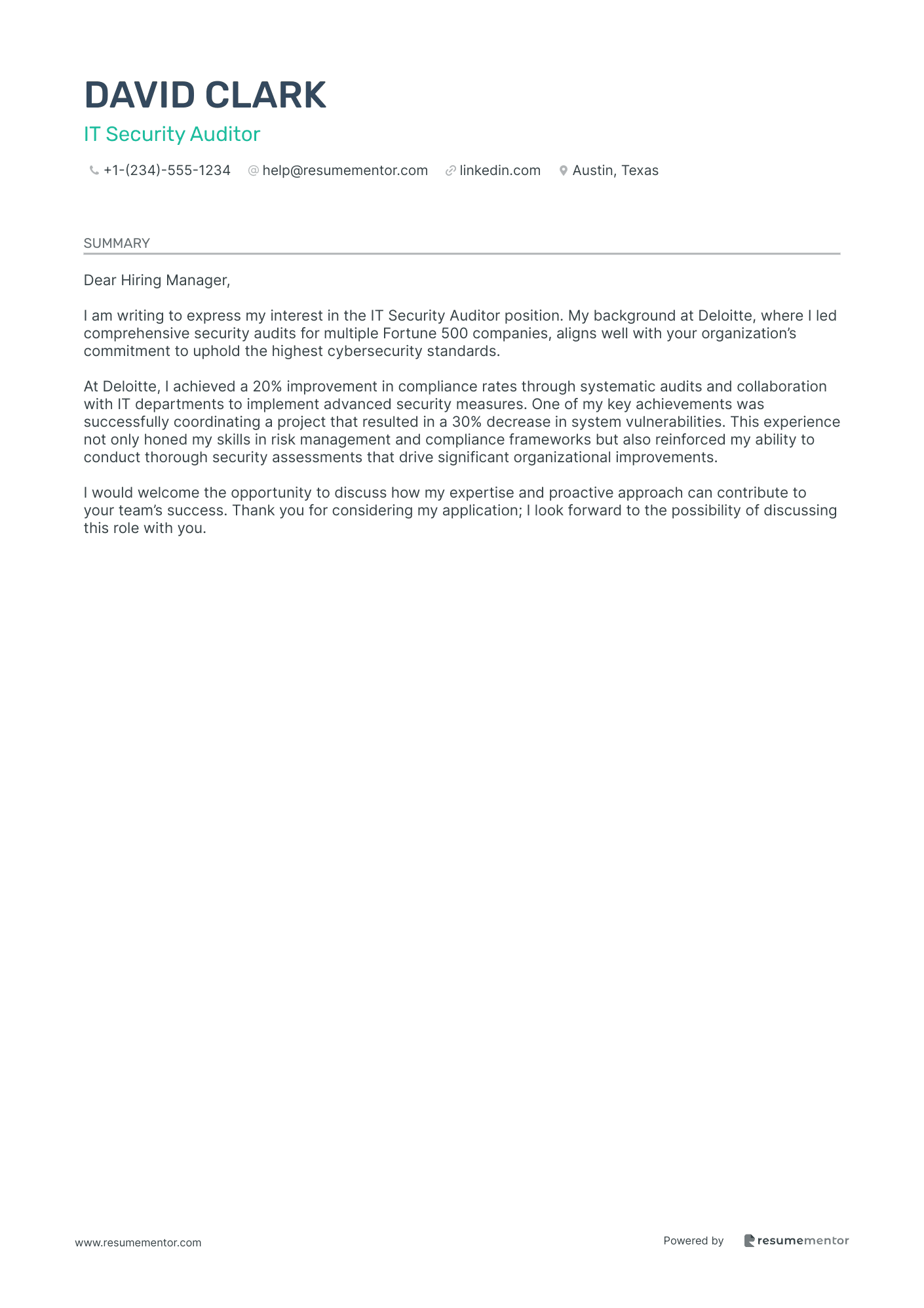 IT Security Auditor