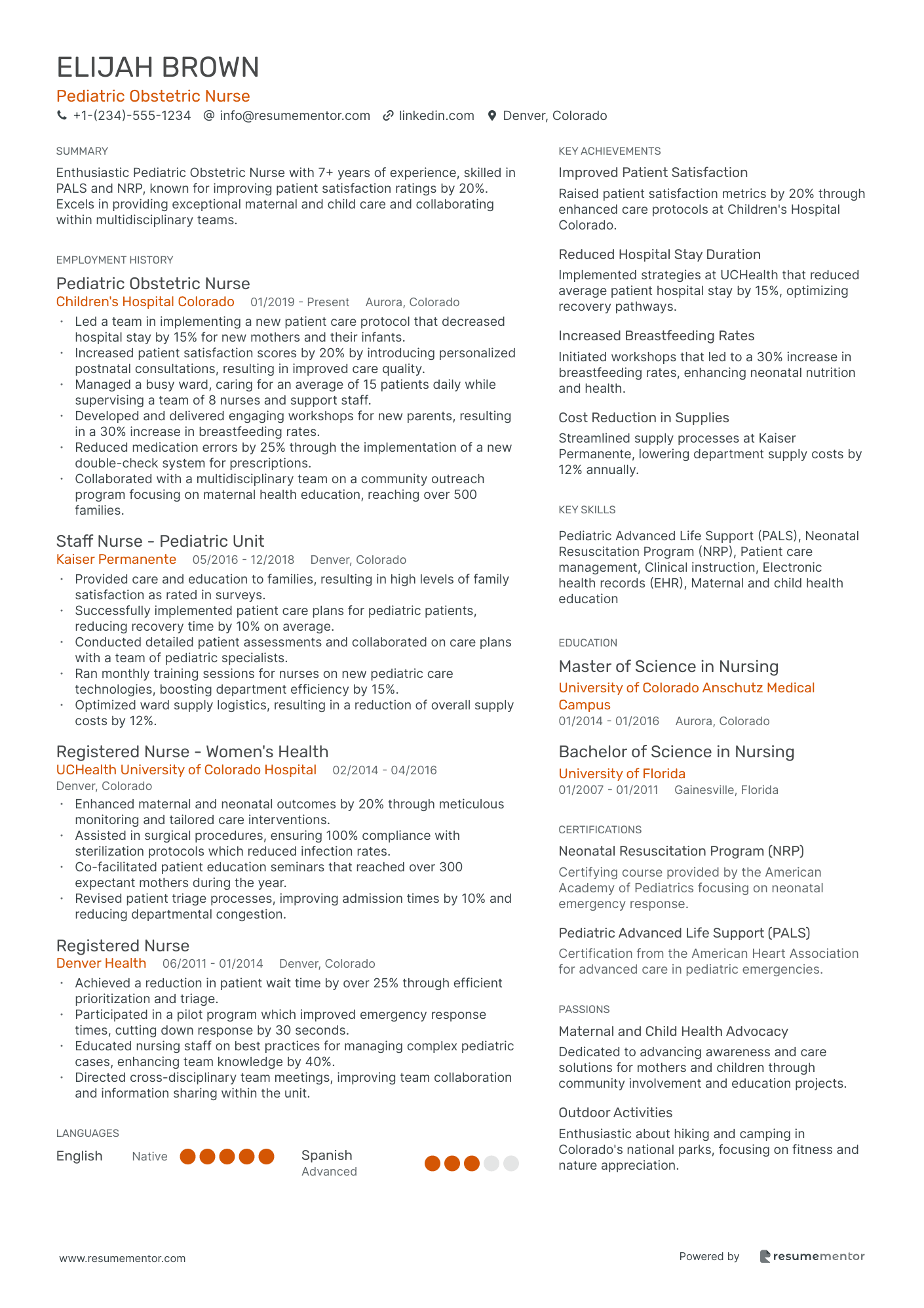 Pediatric Obstetric Nurse