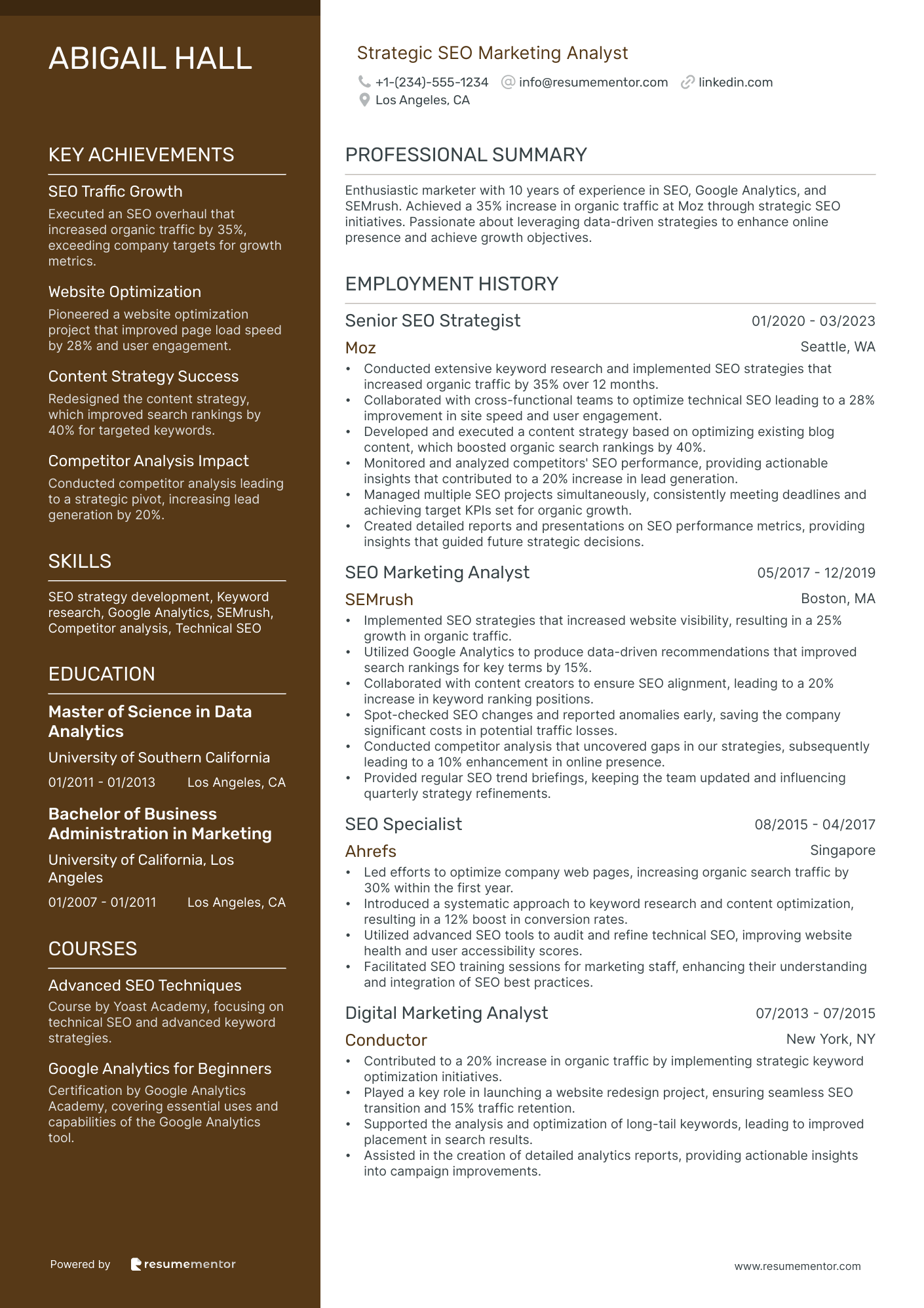 Strategic SEO Marketing Analyst