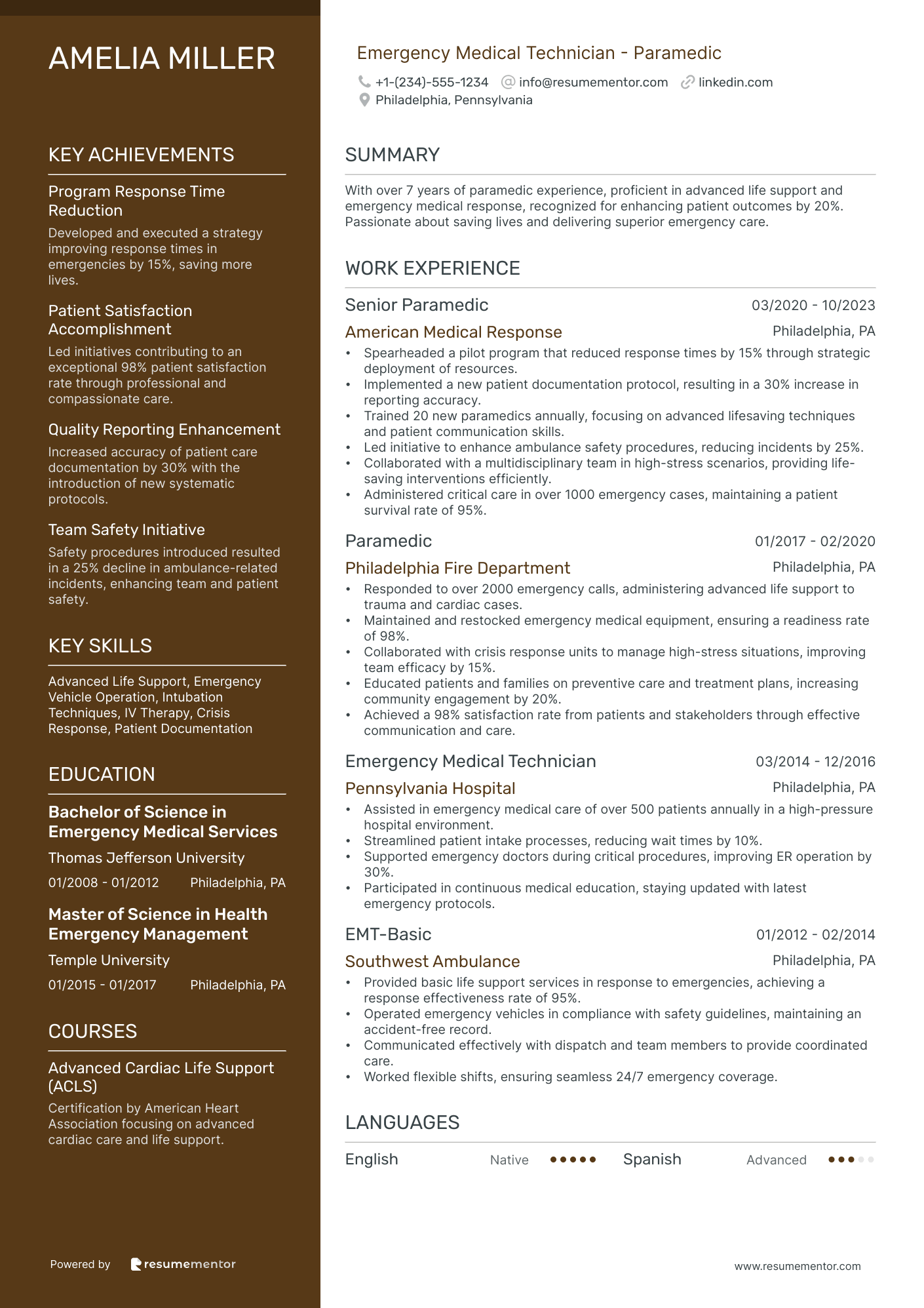 Emergency Medical Technician   Paramedic