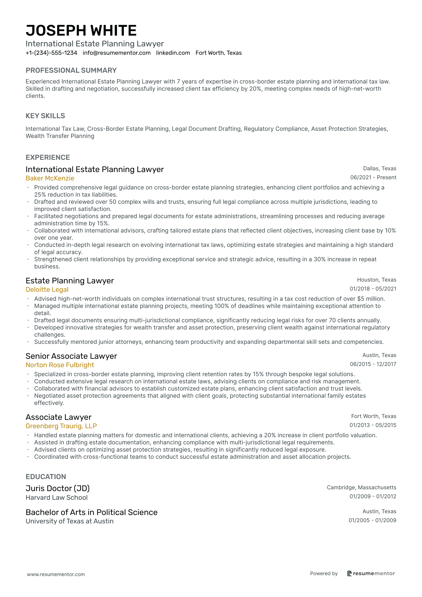 International Estate Planning Lawyer
