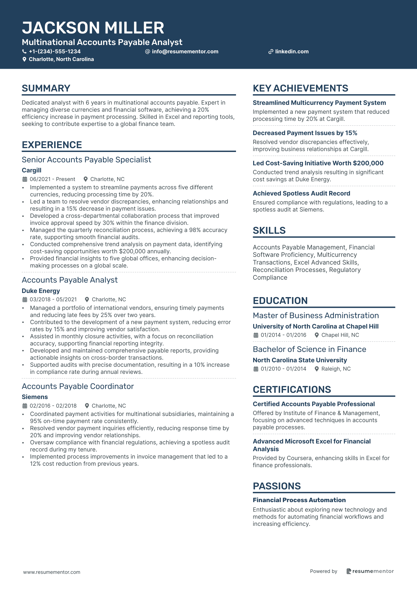 Multinational Accounts Payable Analyst