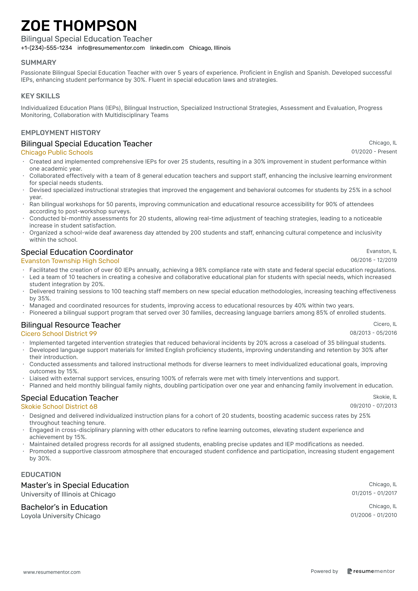 Bilingual Special Education Teacher