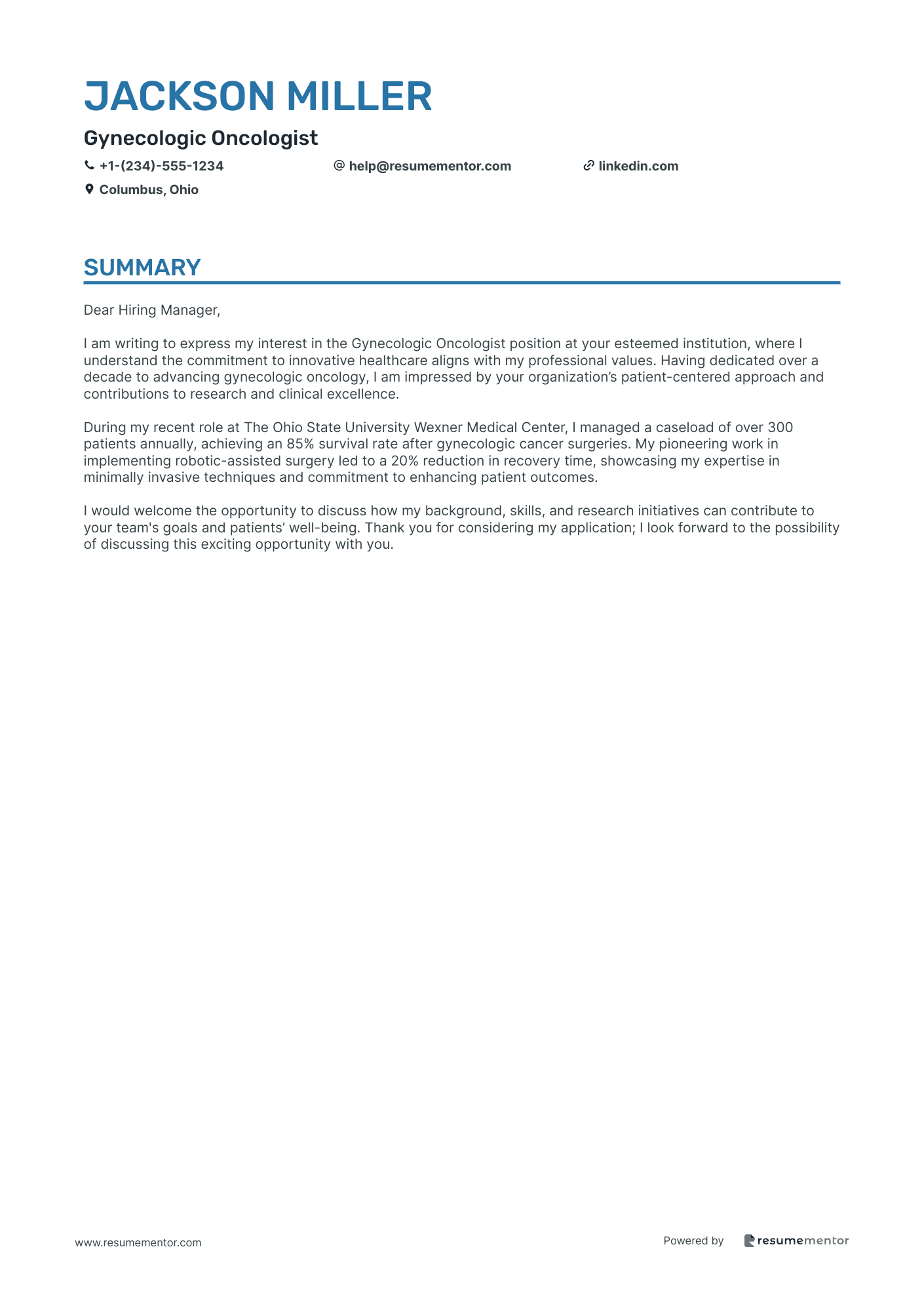 Gynecologic Oncologist