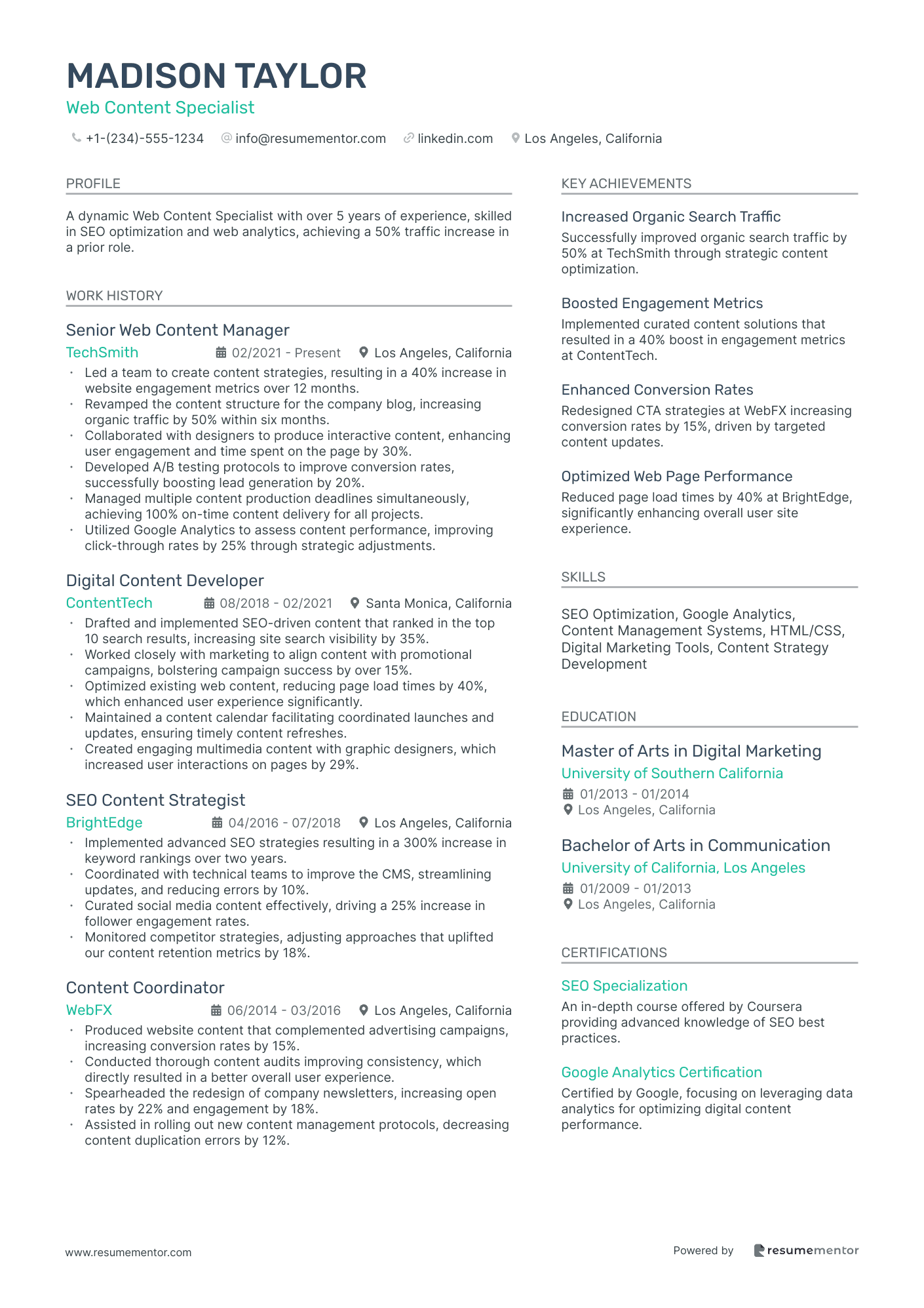 Web Content Specialist