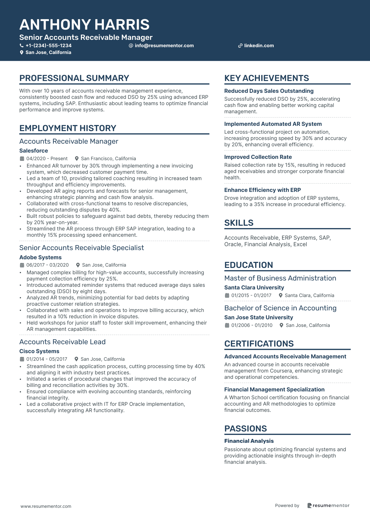 Senior Accounts Receivable Manager