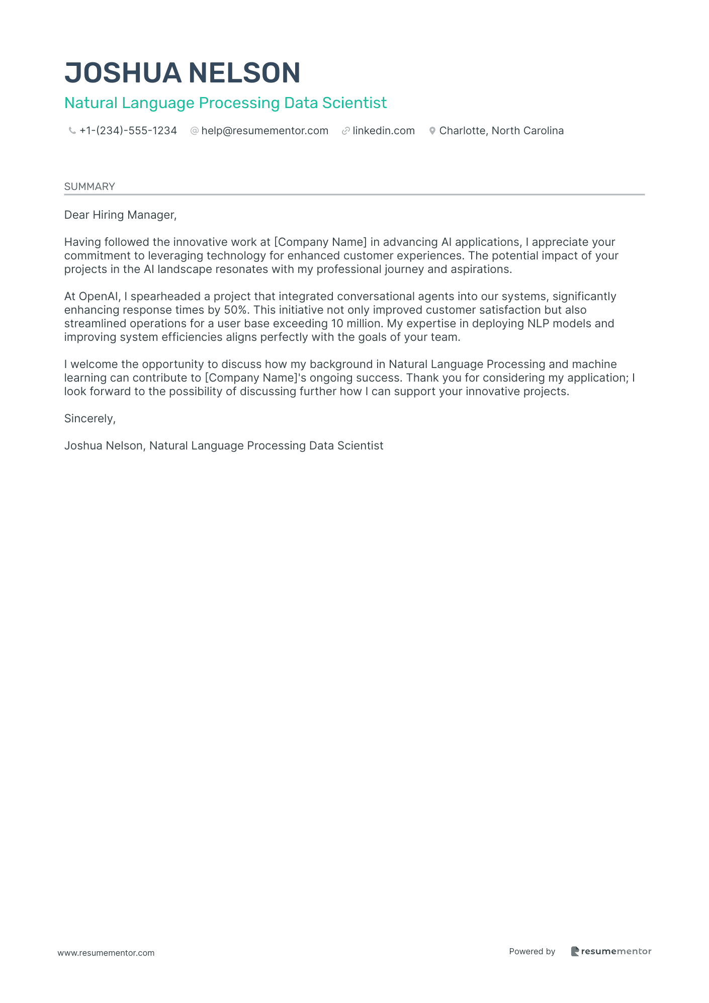 Natural Language Processing Data Scientist