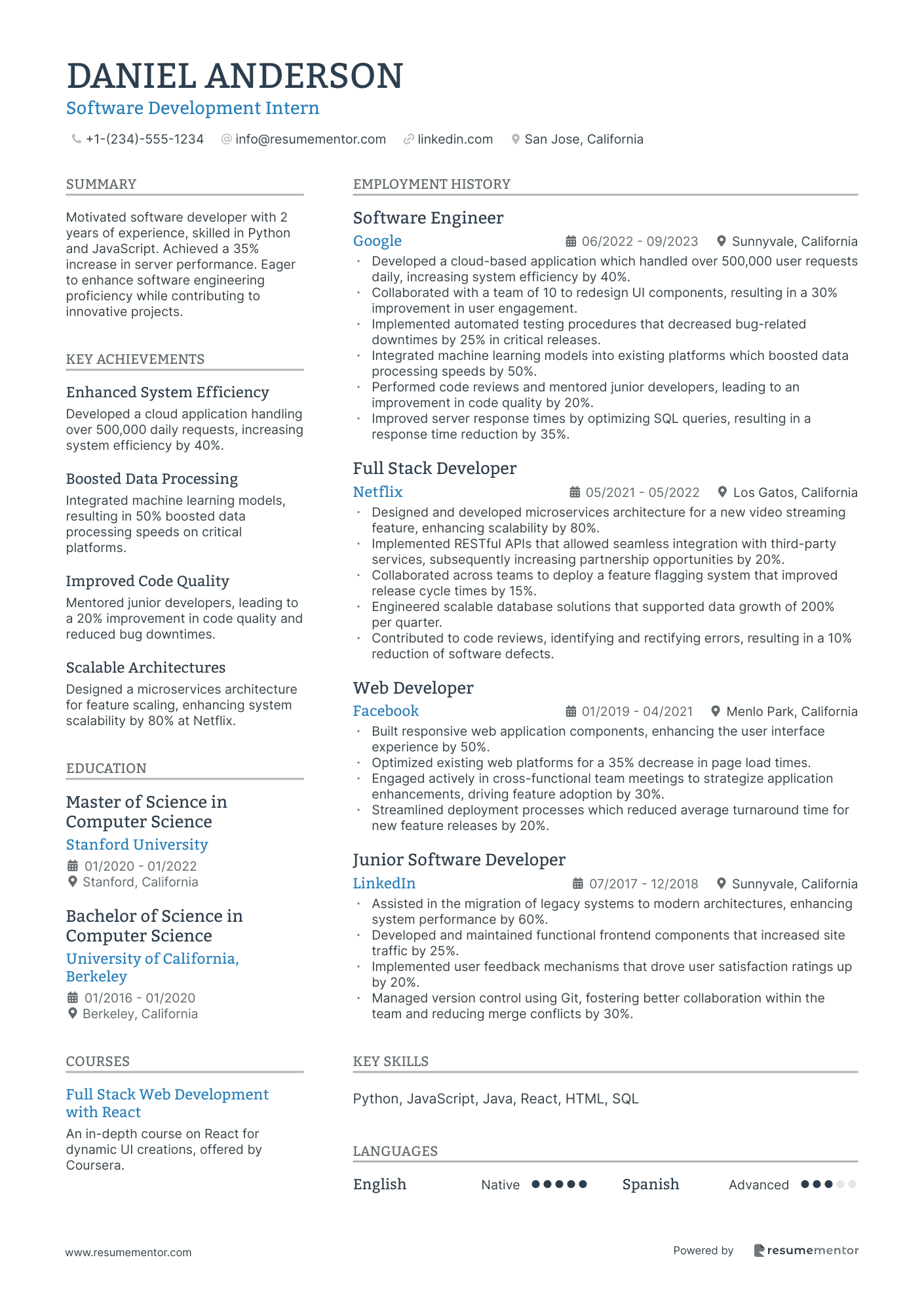 Software Development Intern