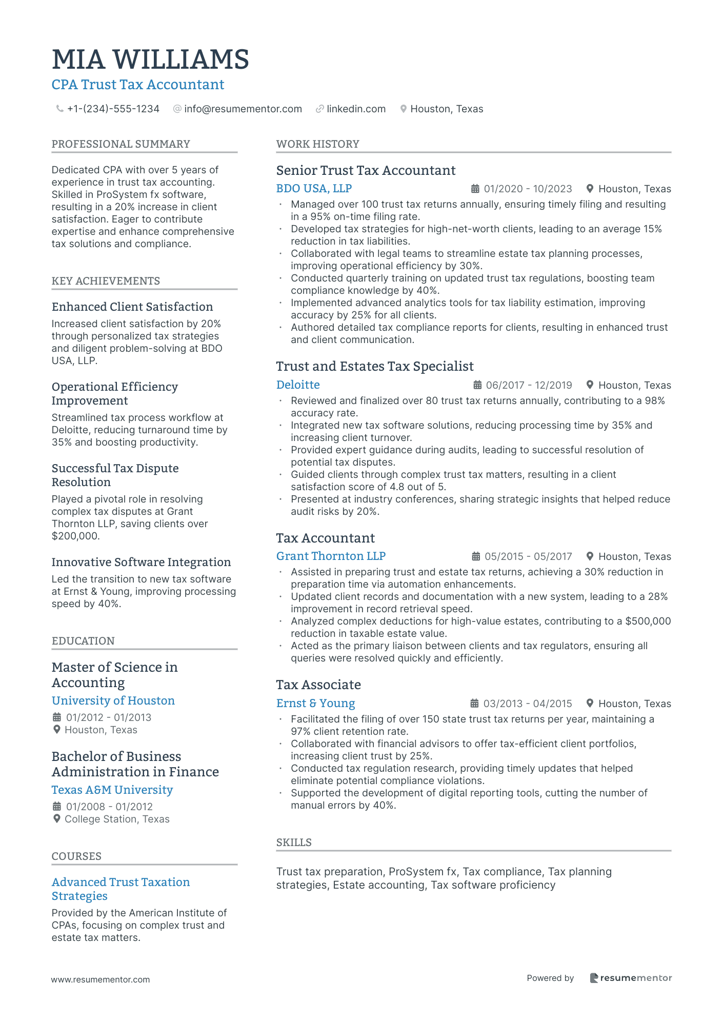 CPA Trust Tax Accountant