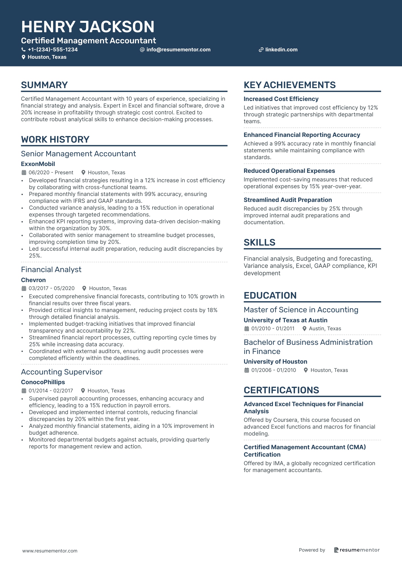Certified Management Accountant