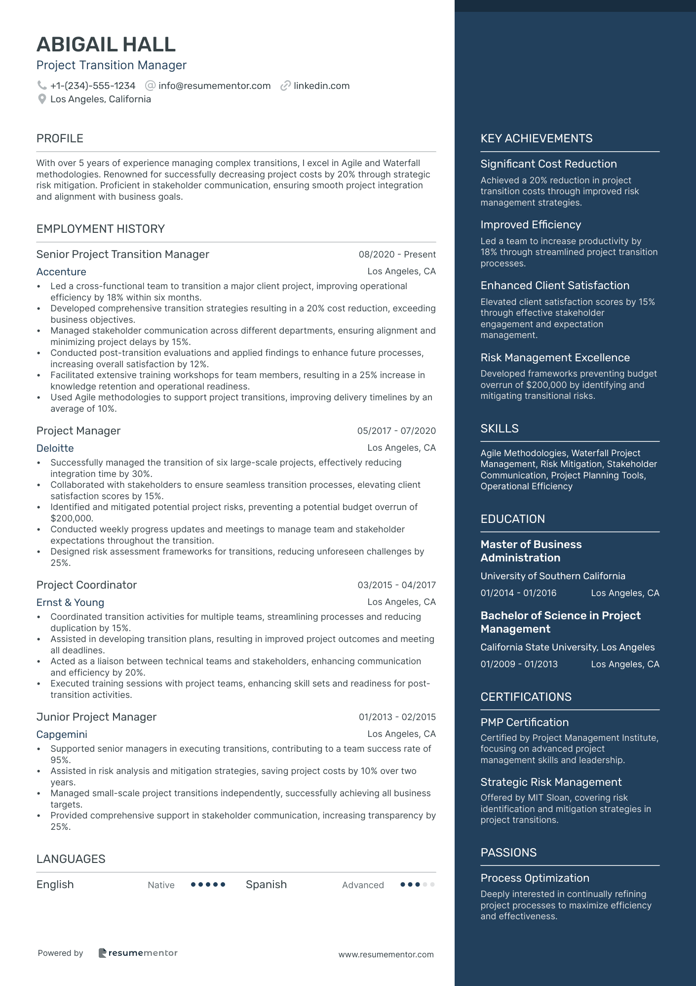 Project Transition Manager