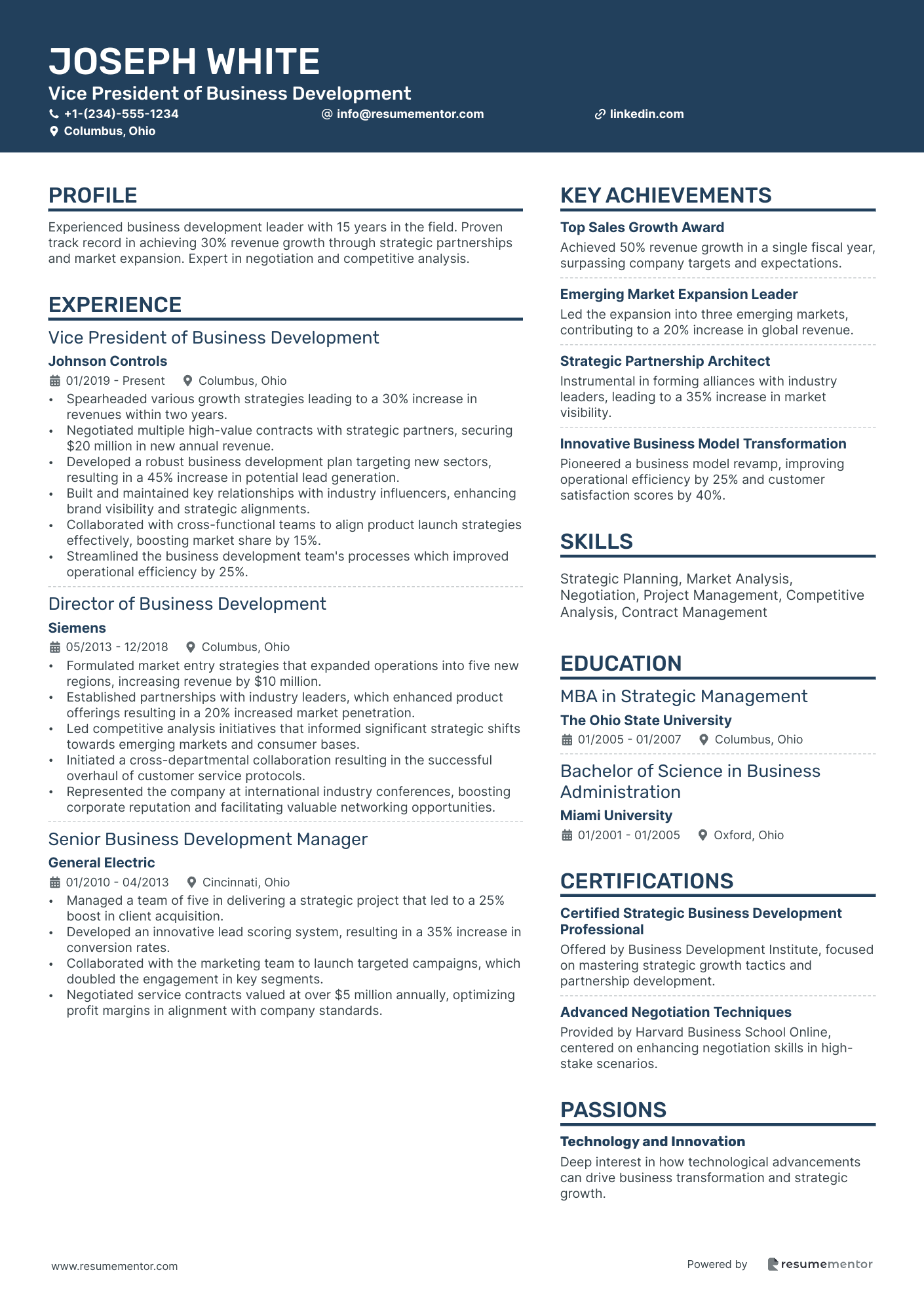 Vice President of Business Development