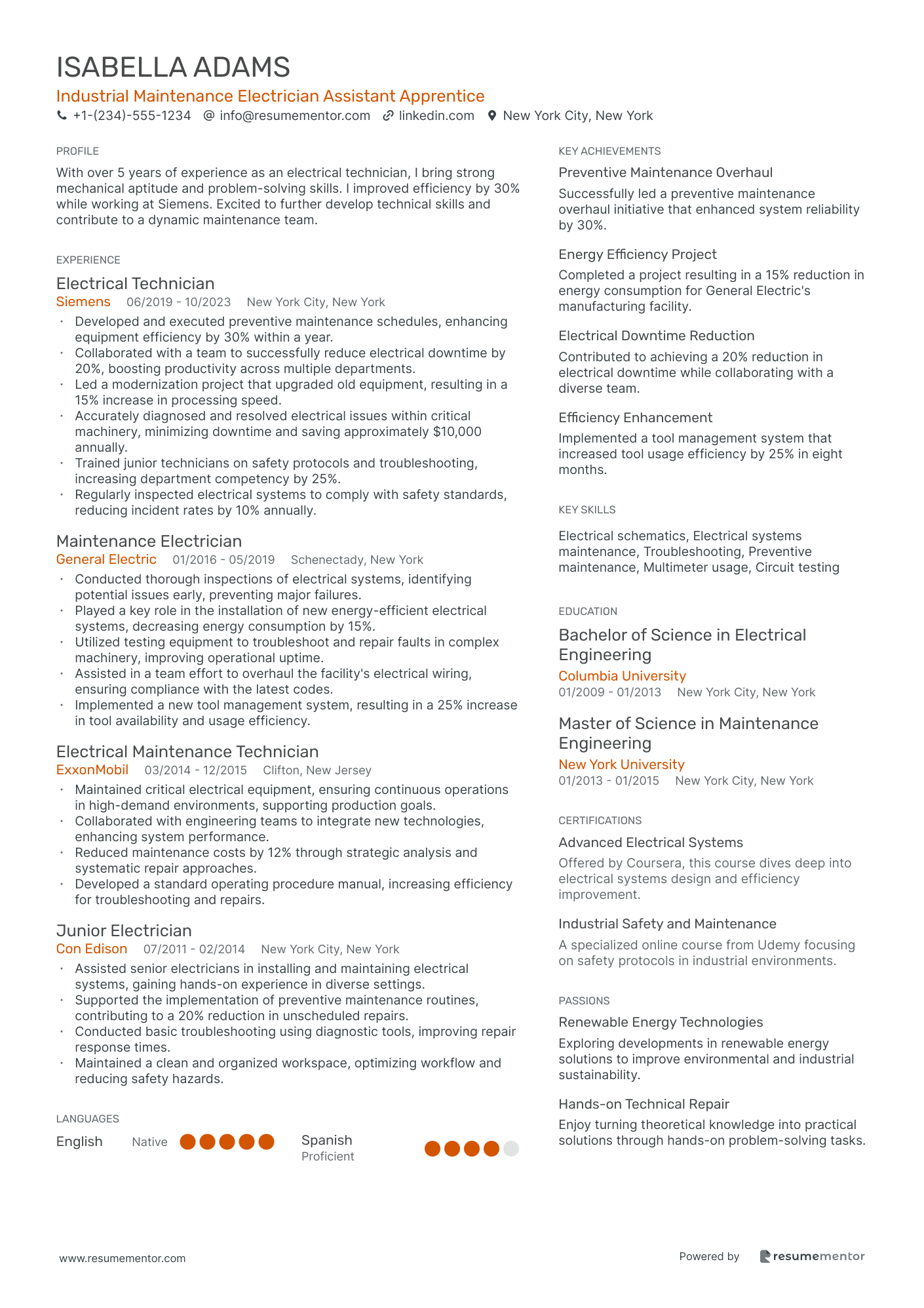 Industrial Maintenance Electrician Assistant Apprentice