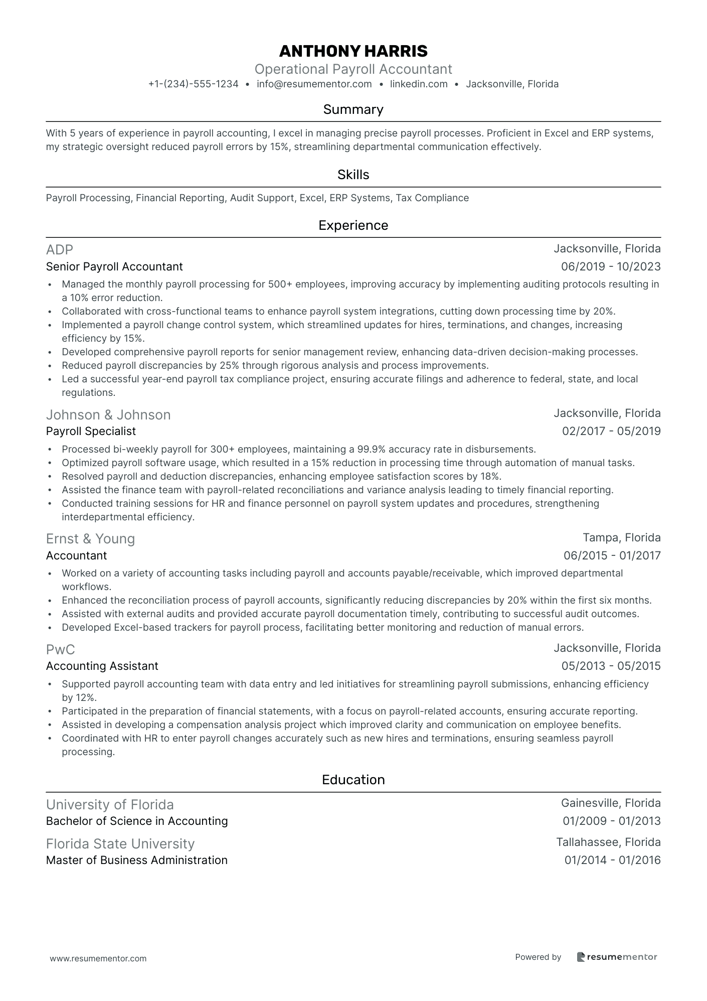 Operational Payroll Accountant