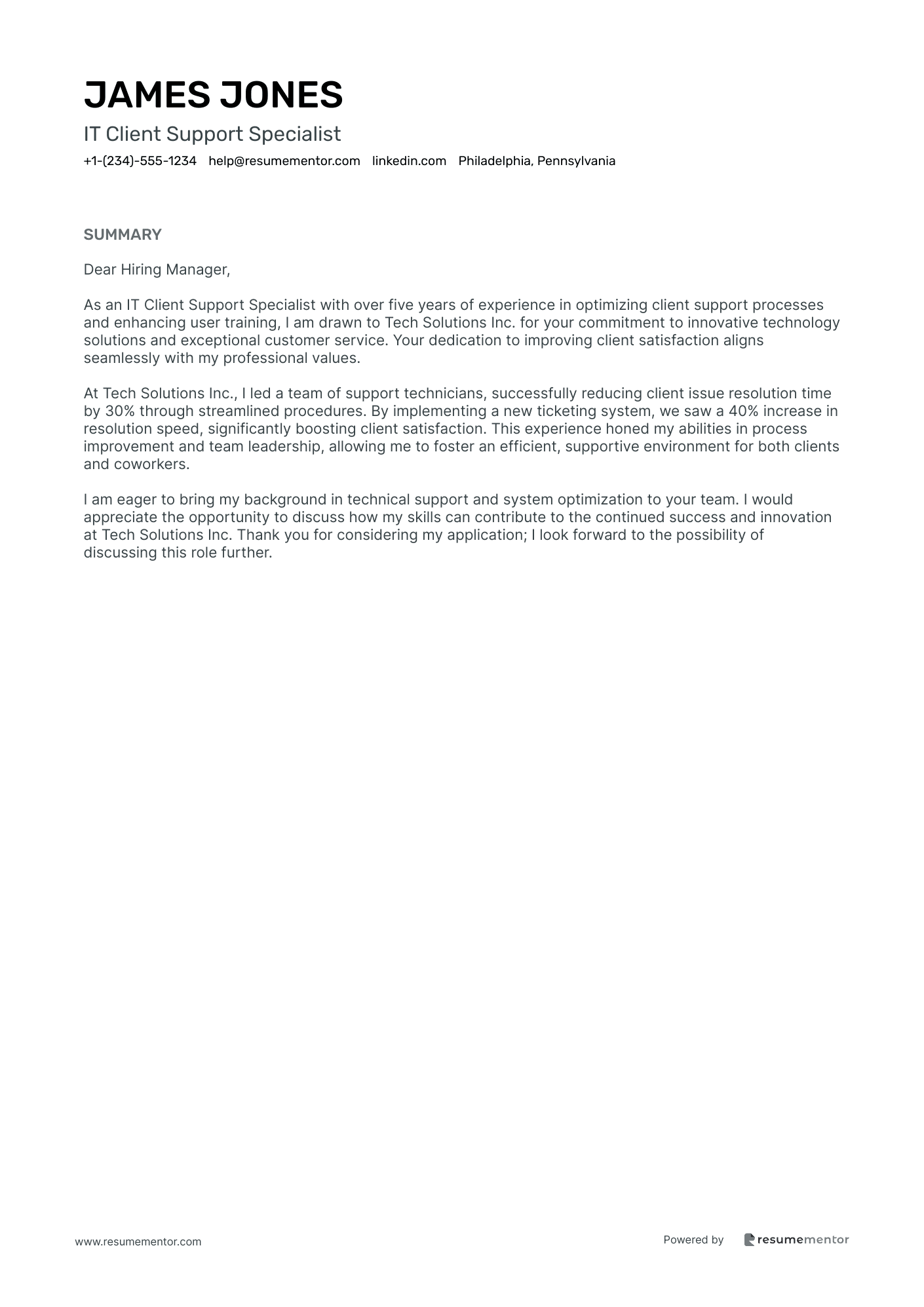 IT Client Support Specialist