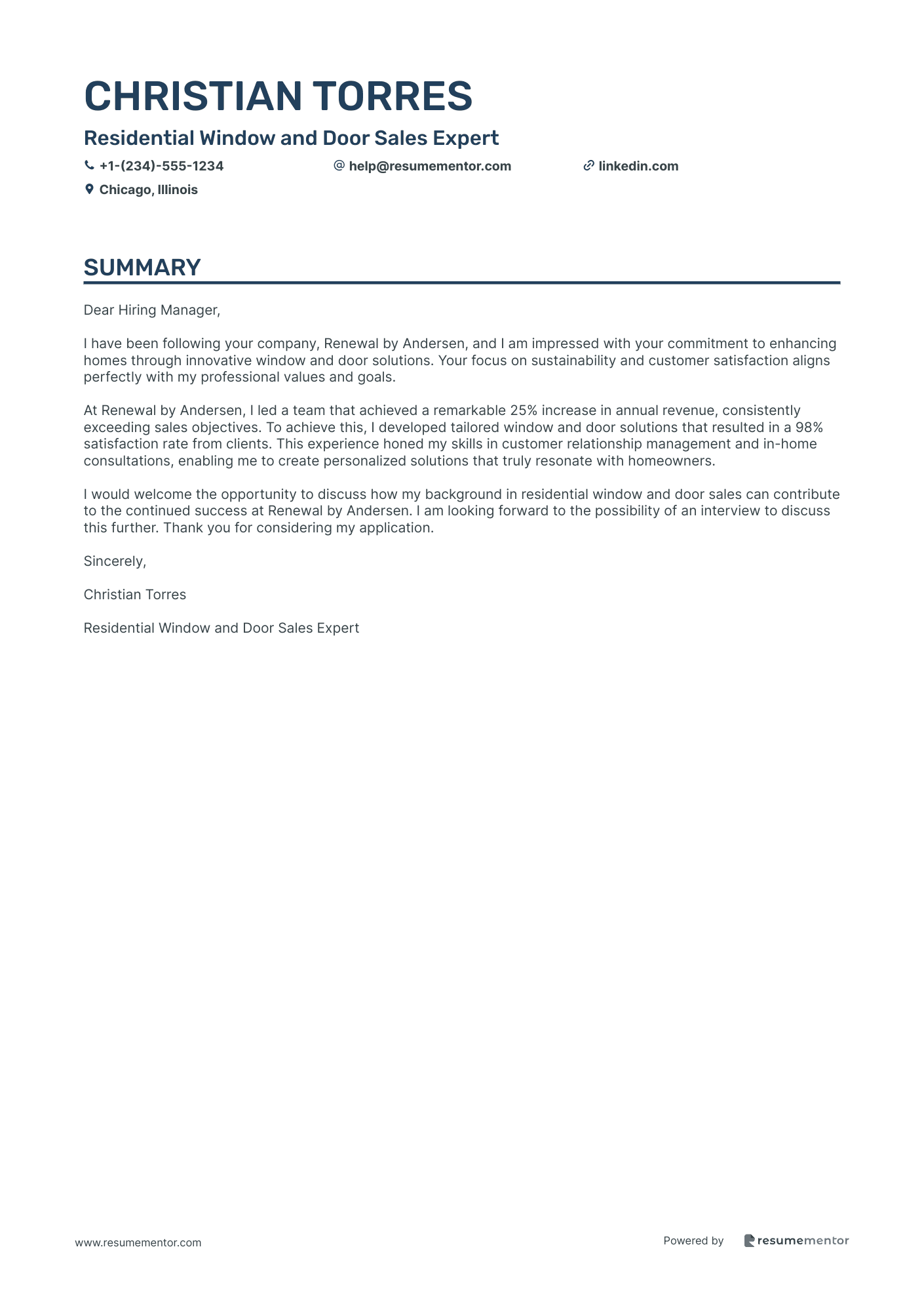 Residential Window and Door Sales Expert